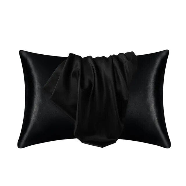 100% Natural 25-Momme Mulberry Silk Pillow Case Bed Black 51cm x 66cm 