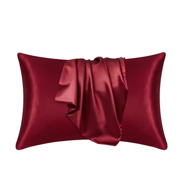 100% Natural 25-Momme Mulberry Silk Pillow Case Bed Red 51cm x 66cm 