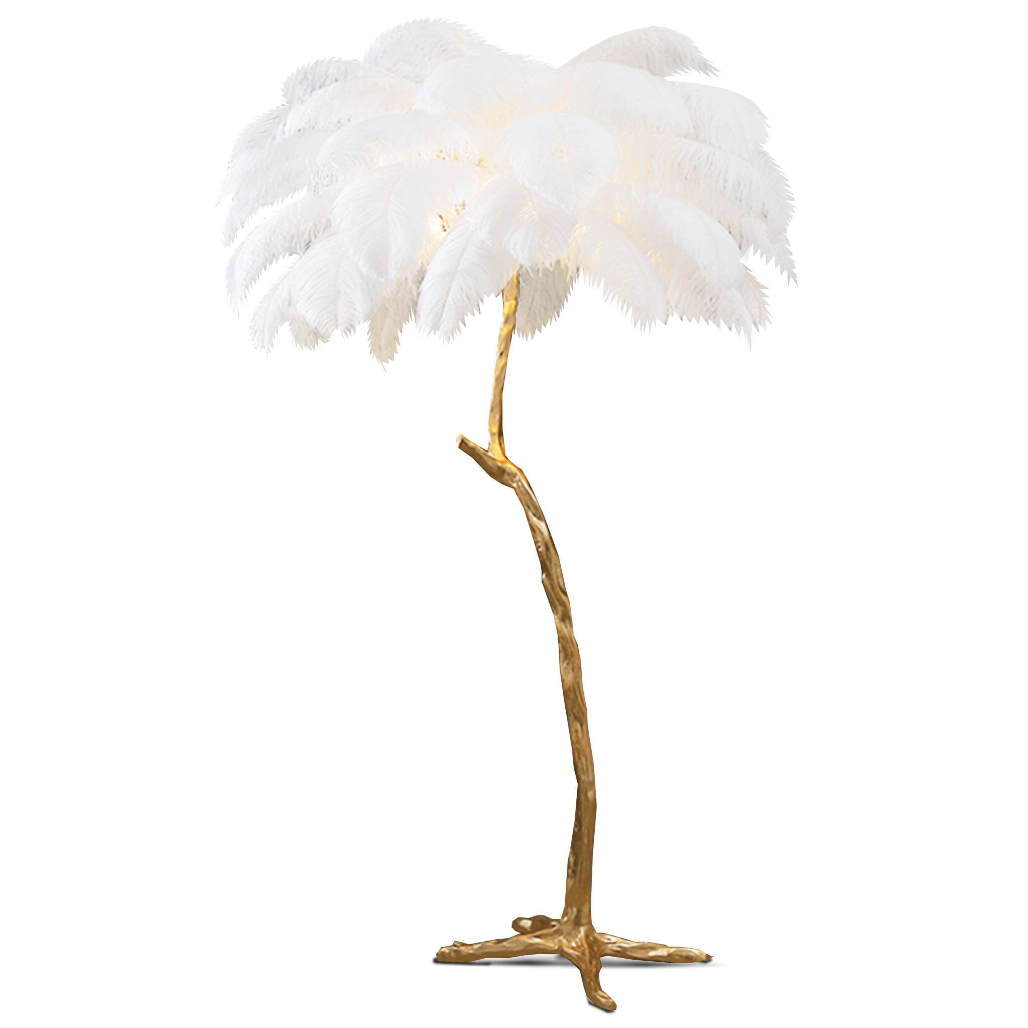 Amèlie Lamp Lamp White 120cm H x 35 feathers 