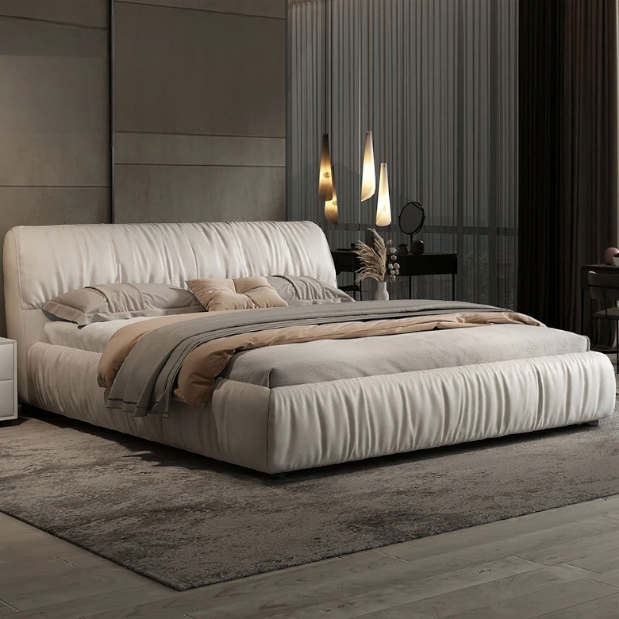 Arianna Bed Off White King 