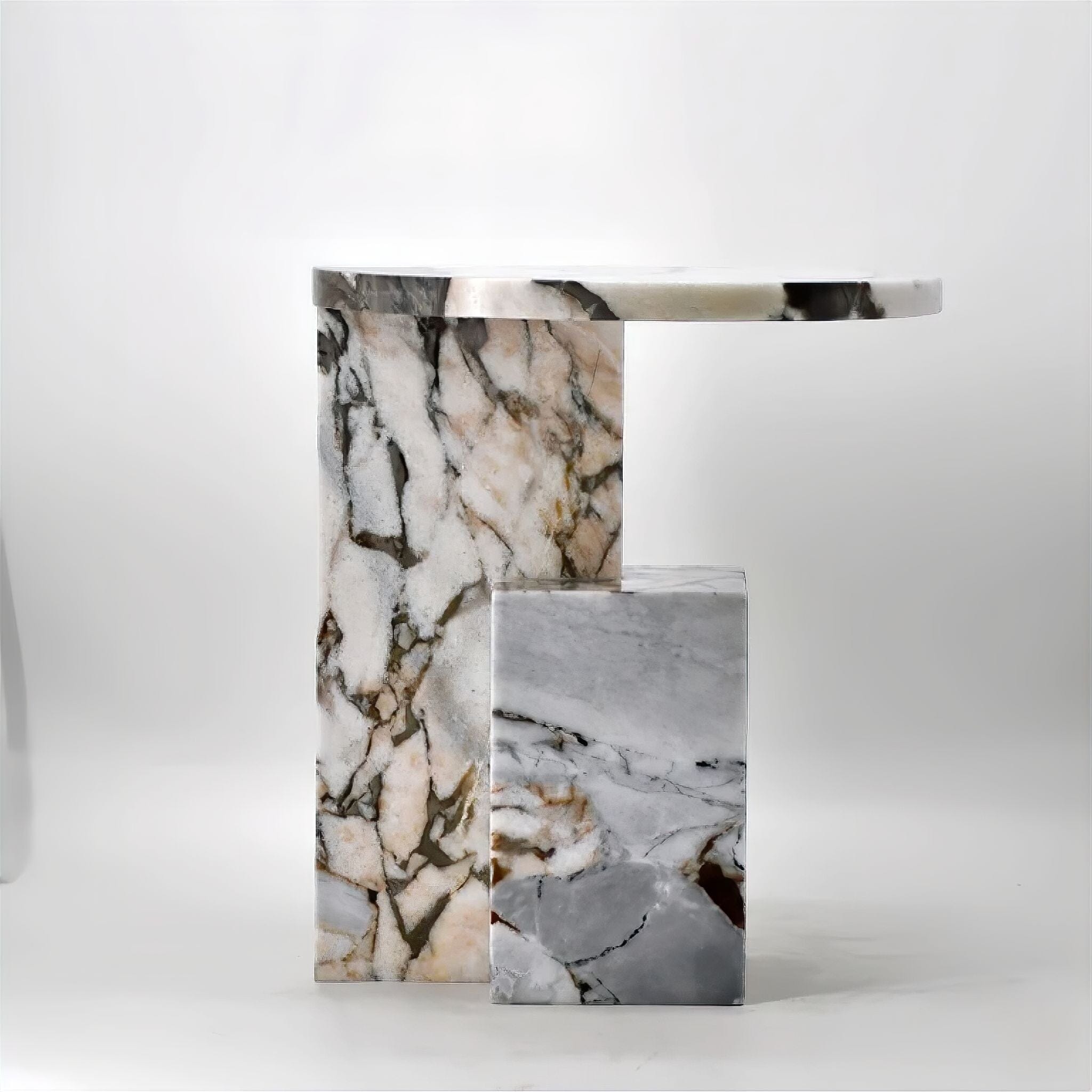 Arthur Marble Side Table Side Table White Marble 