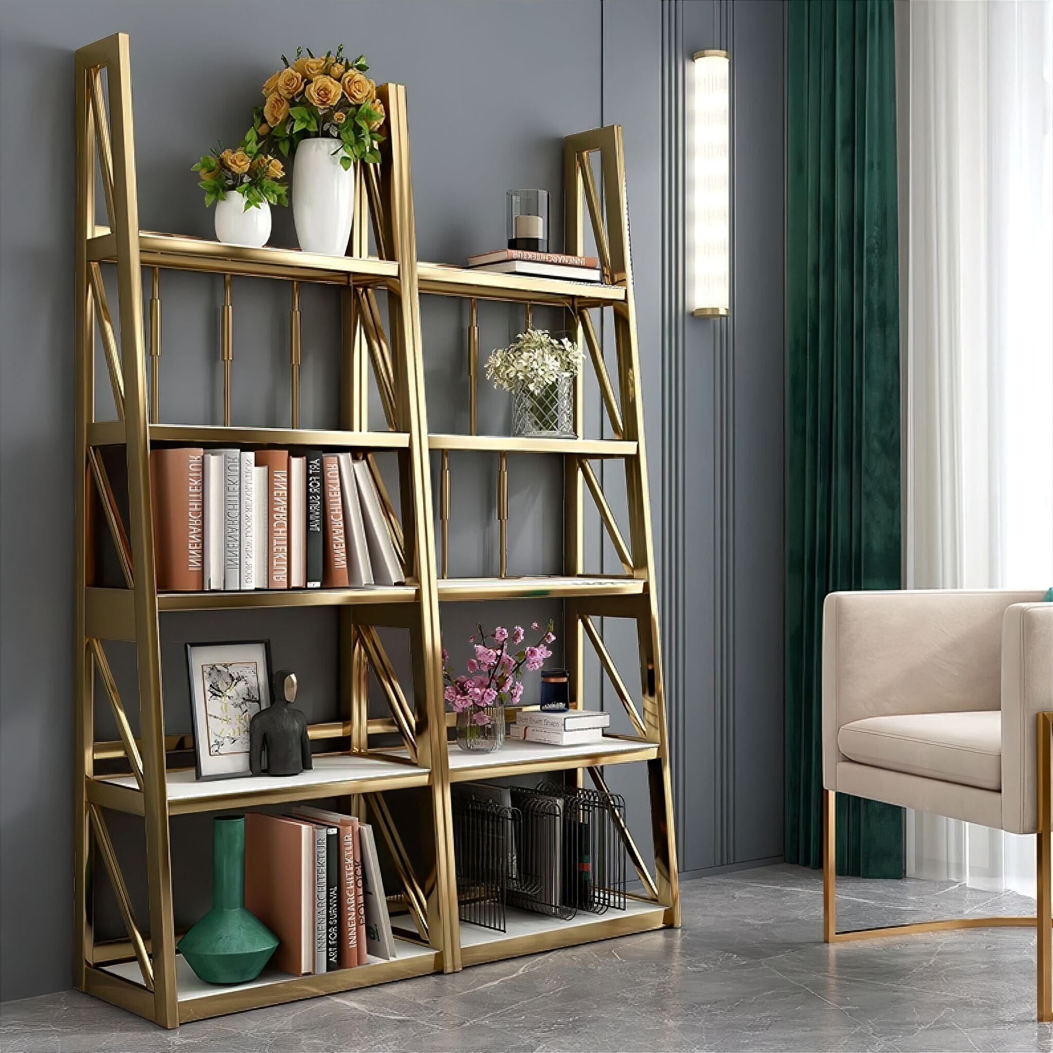 Benedetto Bookshelf Gold 