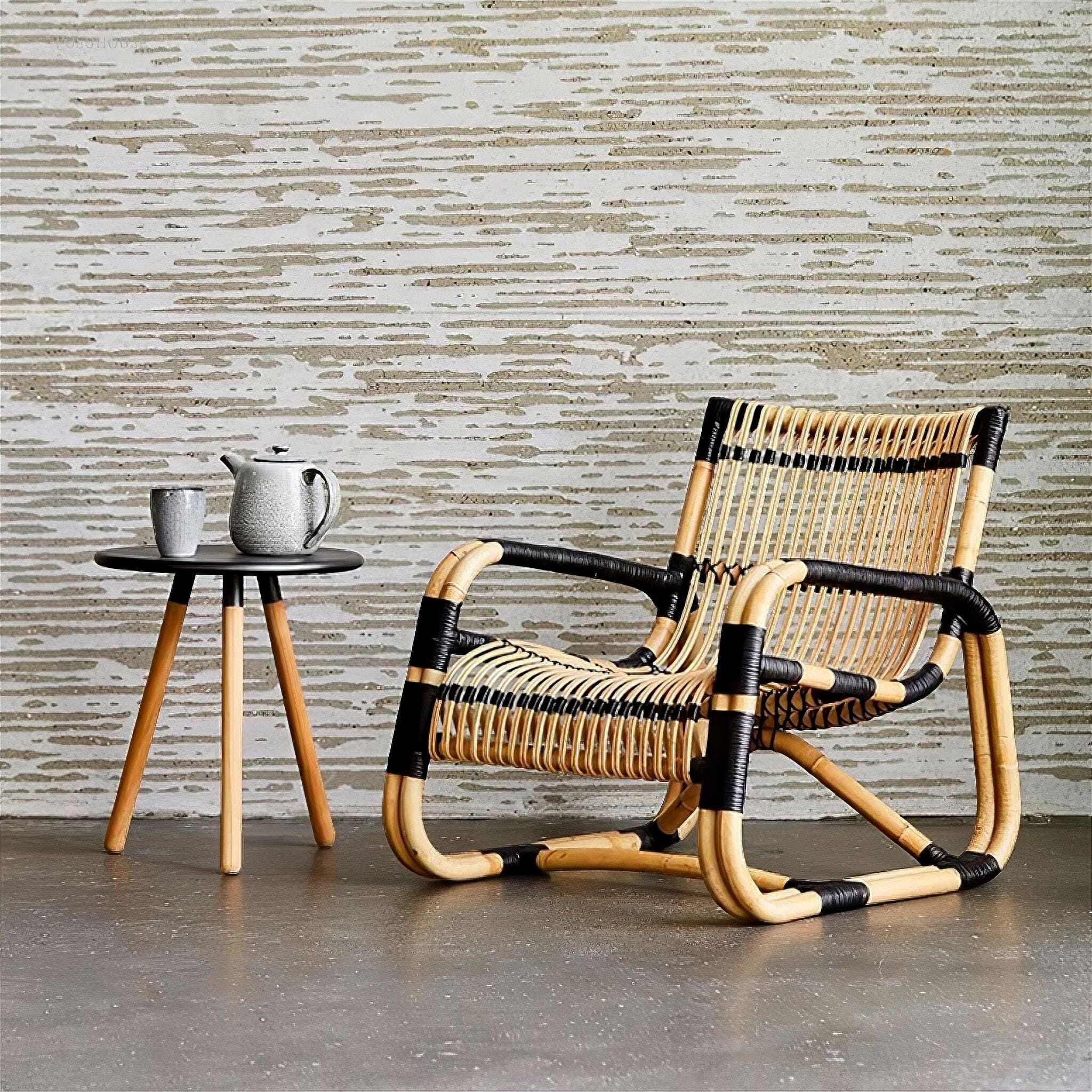 Bertrand Outdoor Chair Black + Tan 