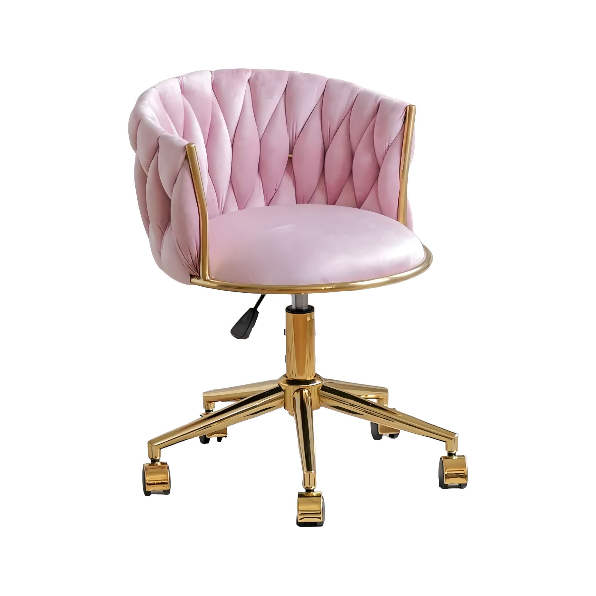 Caroline Chair Chair Pink + Gold 