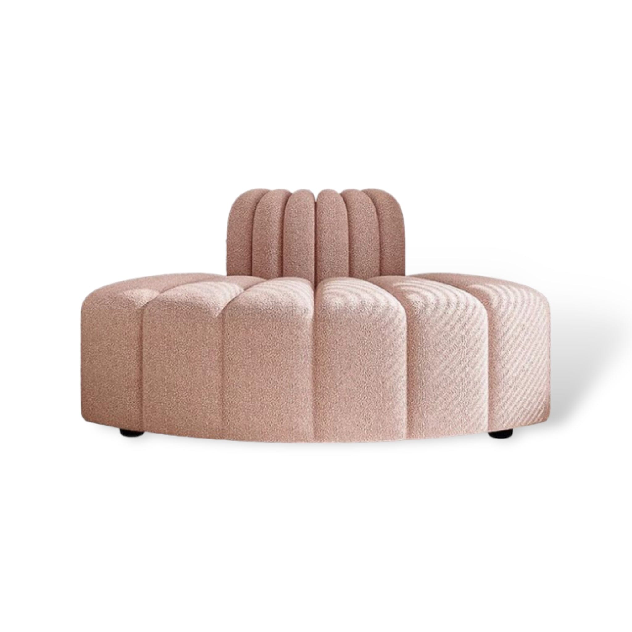 Celine Corner Seat Occasional Chair Light Pink 