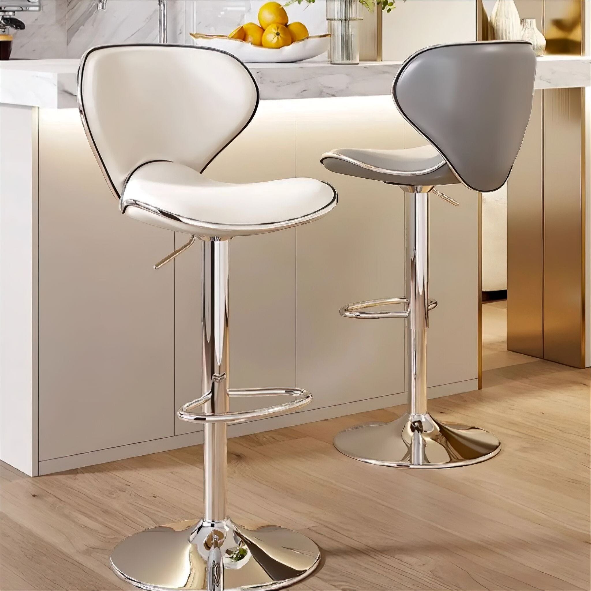 Chloé Bar Stool Chair Grey 