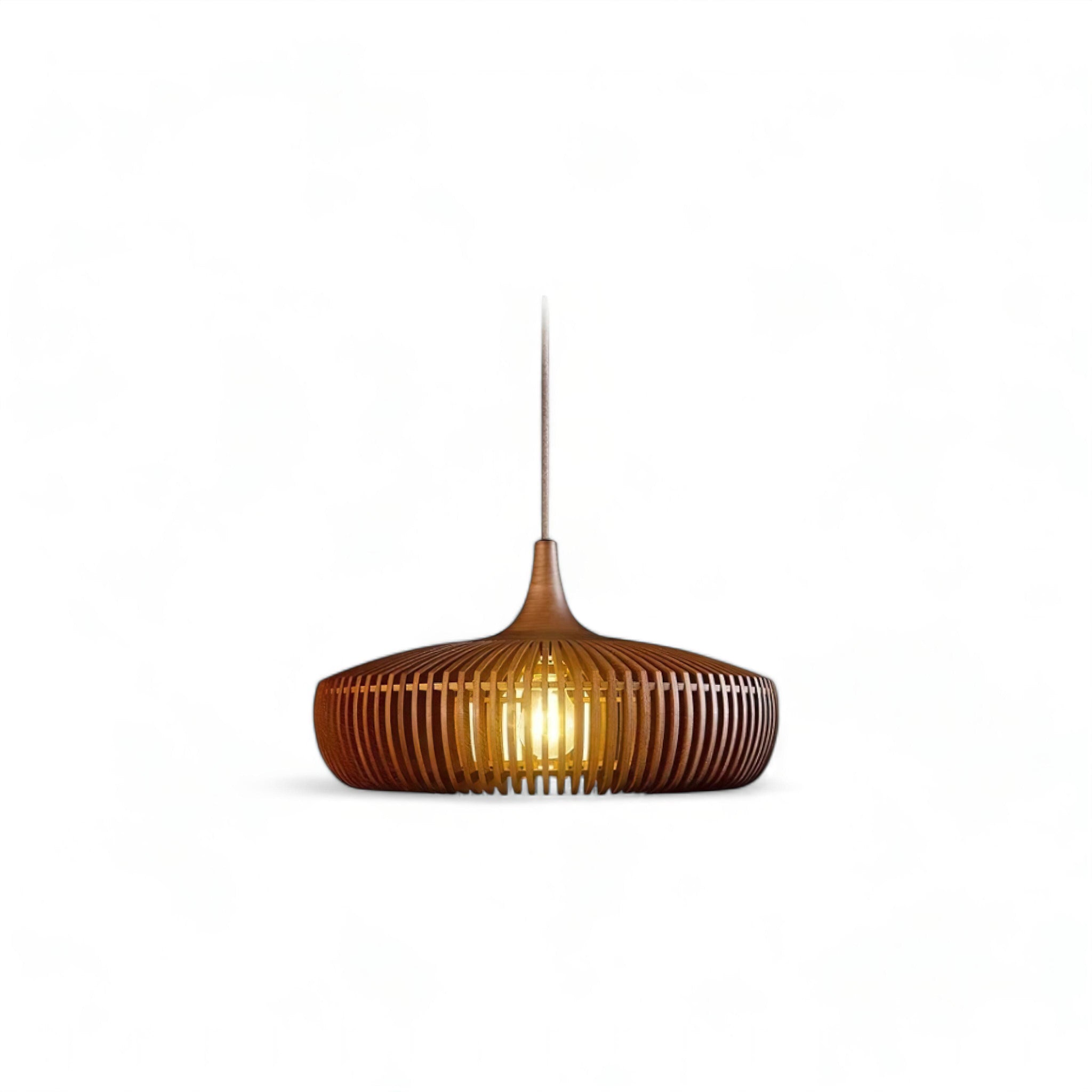 Colette Pendant Light (JS) made some update with images Walnut Single Head 