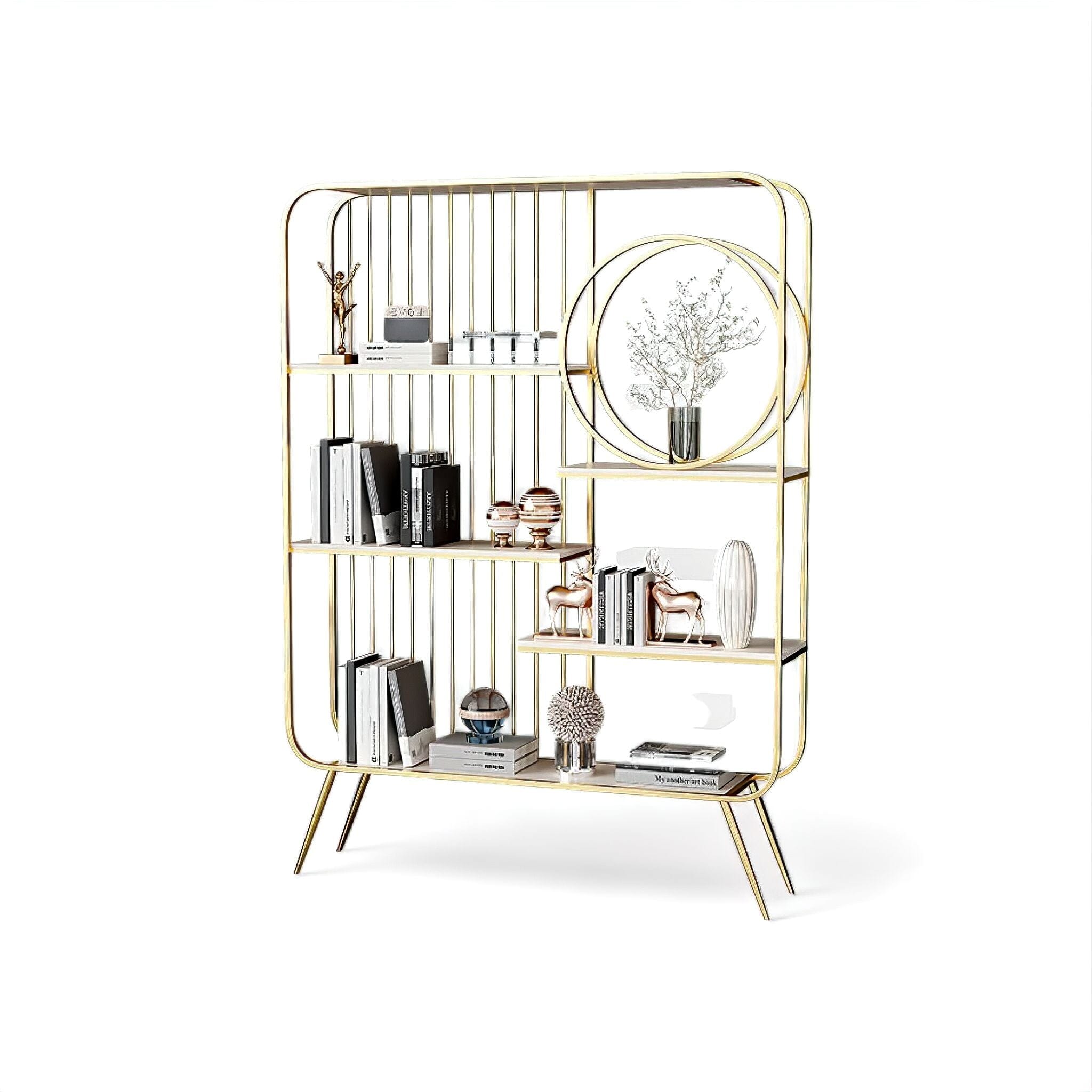 Cosima Bookshelf Gold Square 