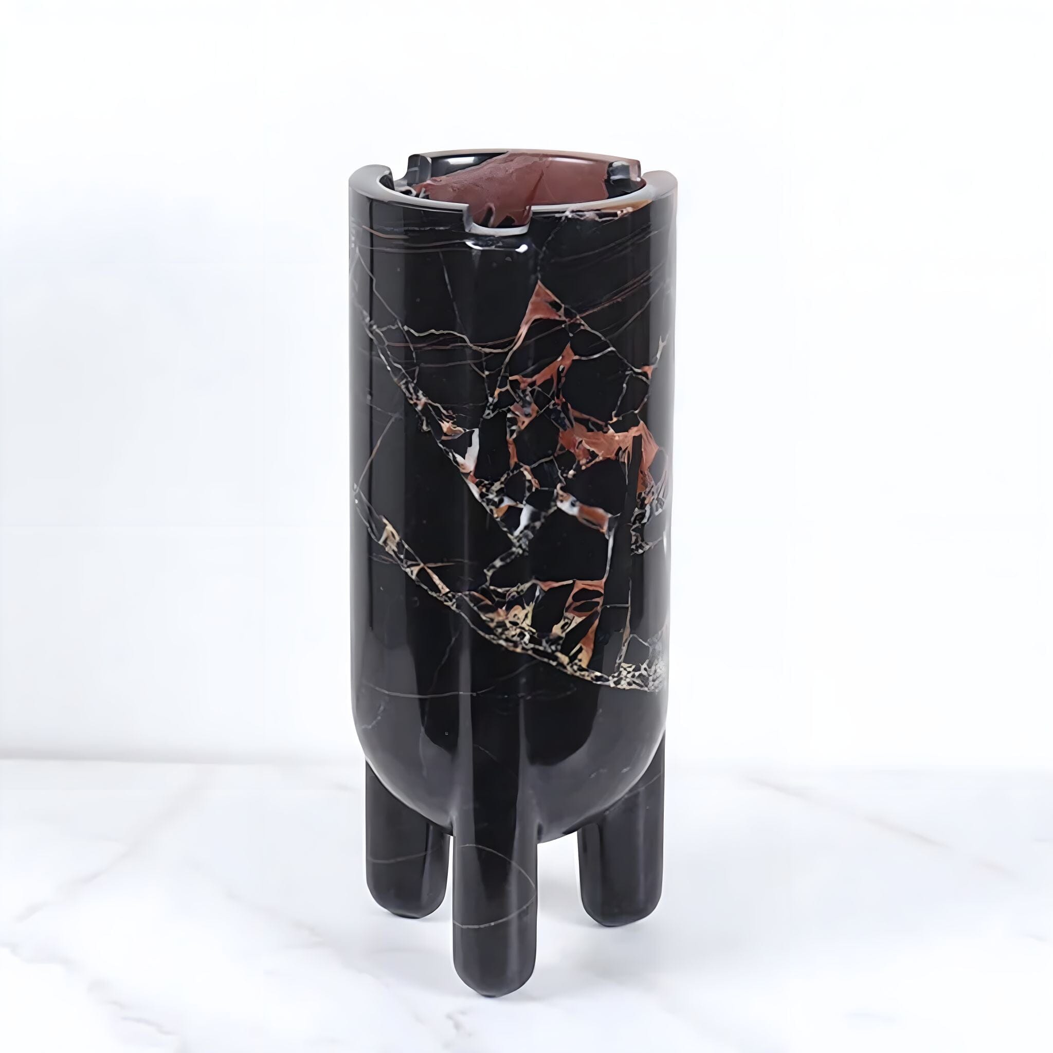 Deluxe Dynasty Vase Collection Black Marble Small 