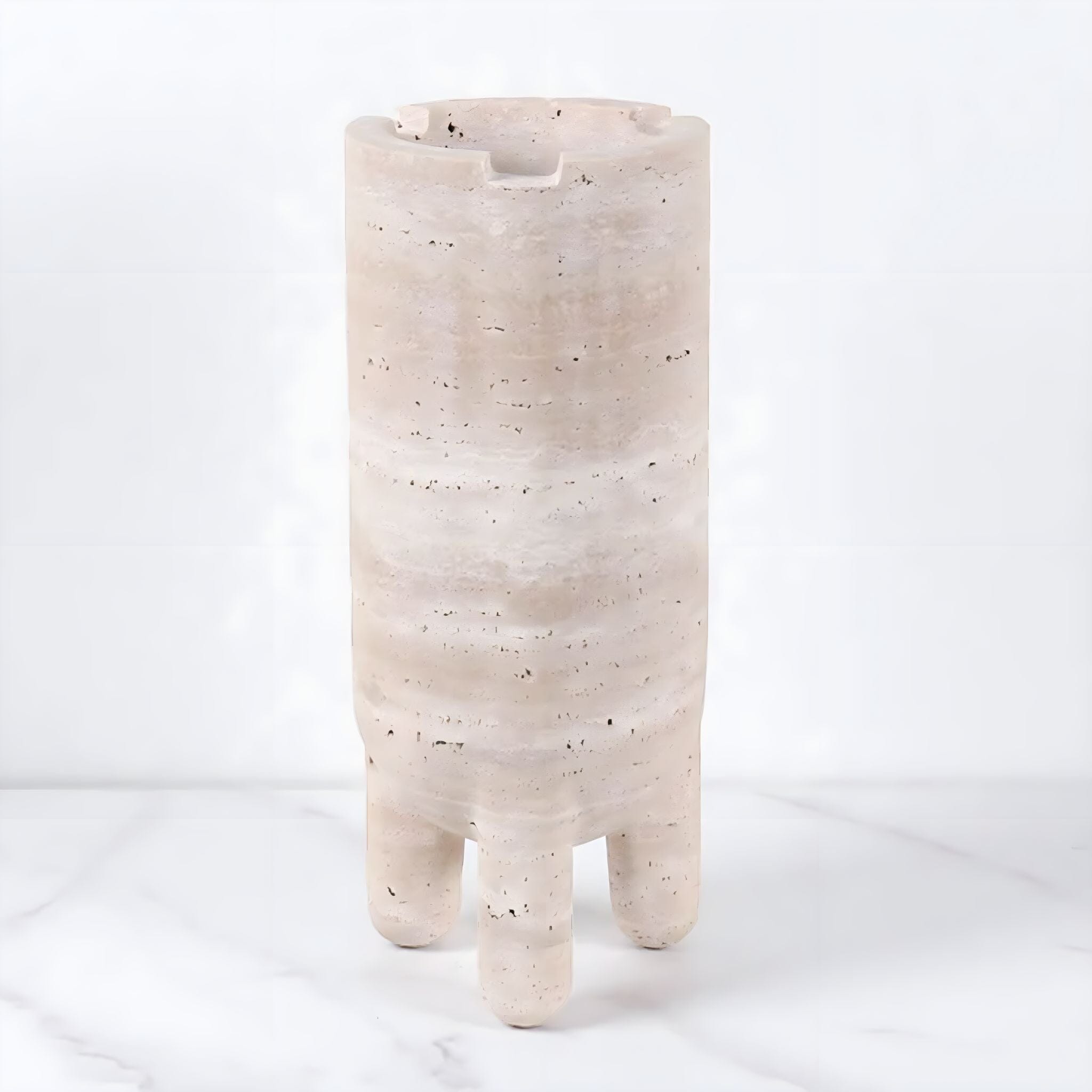 Deluxe Dynasty Vase Collection Travertine Small 