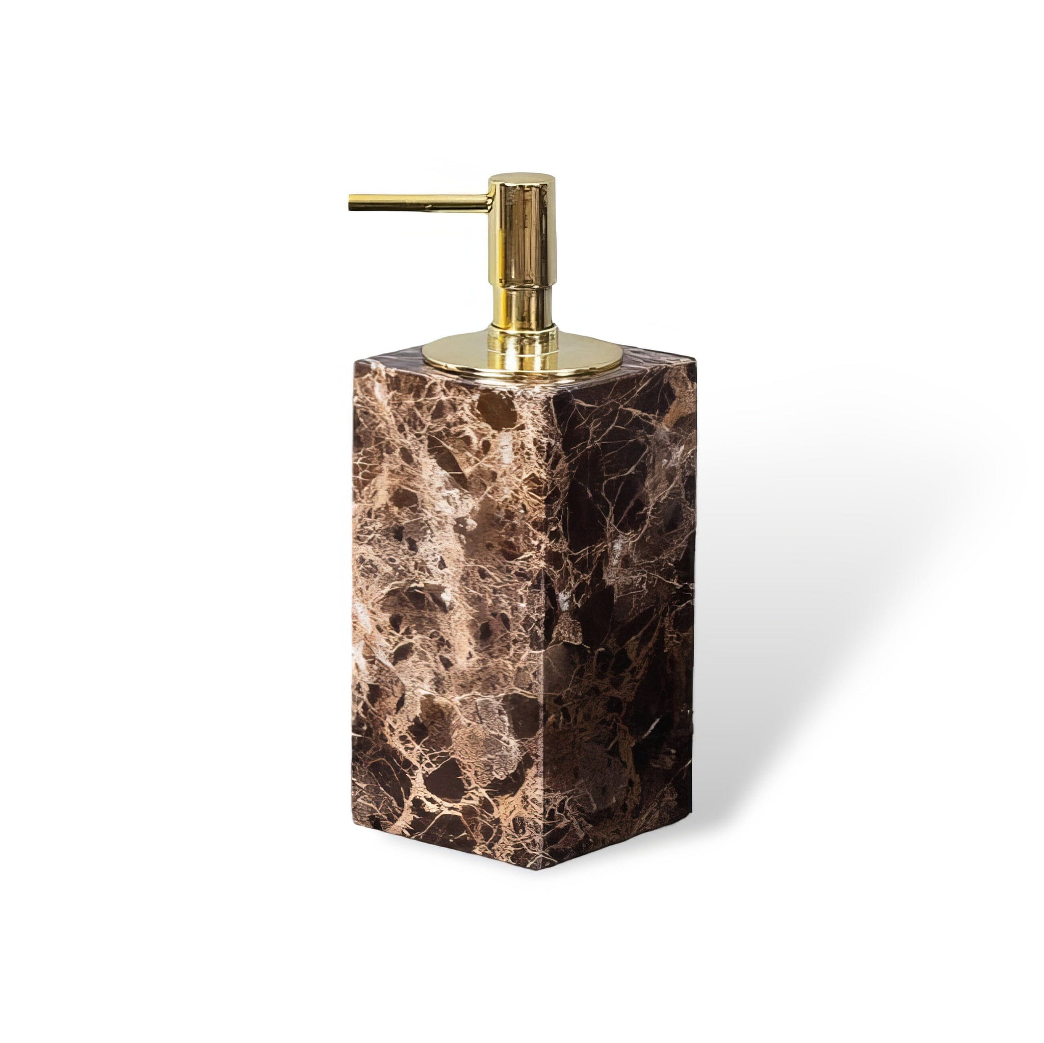 Emperador Dark Marble Bathroom Collection Bathroom Accessories Soap Dispenser A 