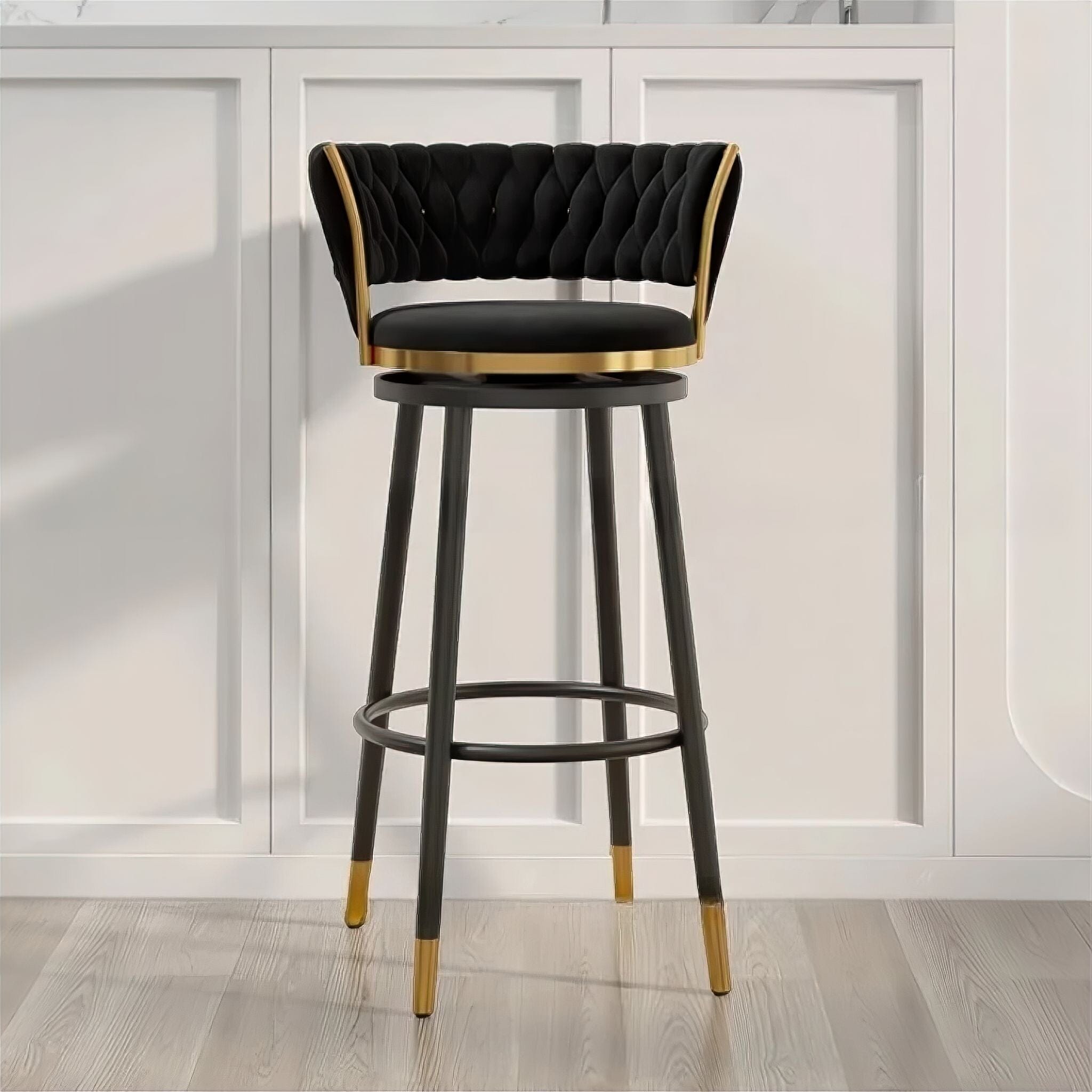 Enzo Bar Stools Black 65cm 