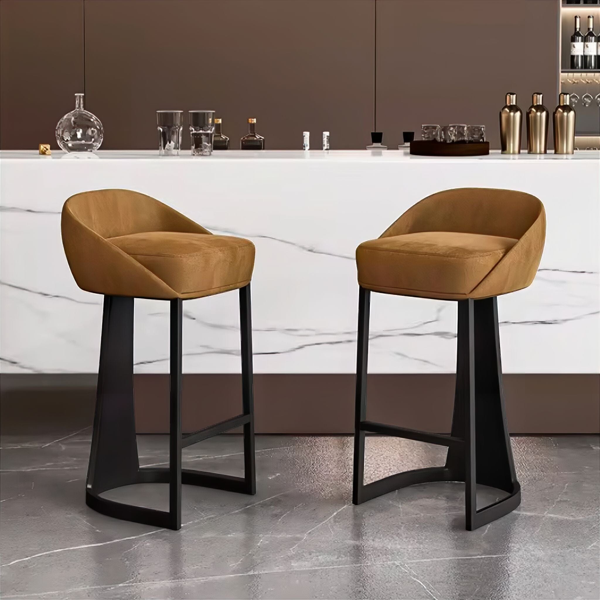 Esmeralda Bar Stool Coffee 65cm 