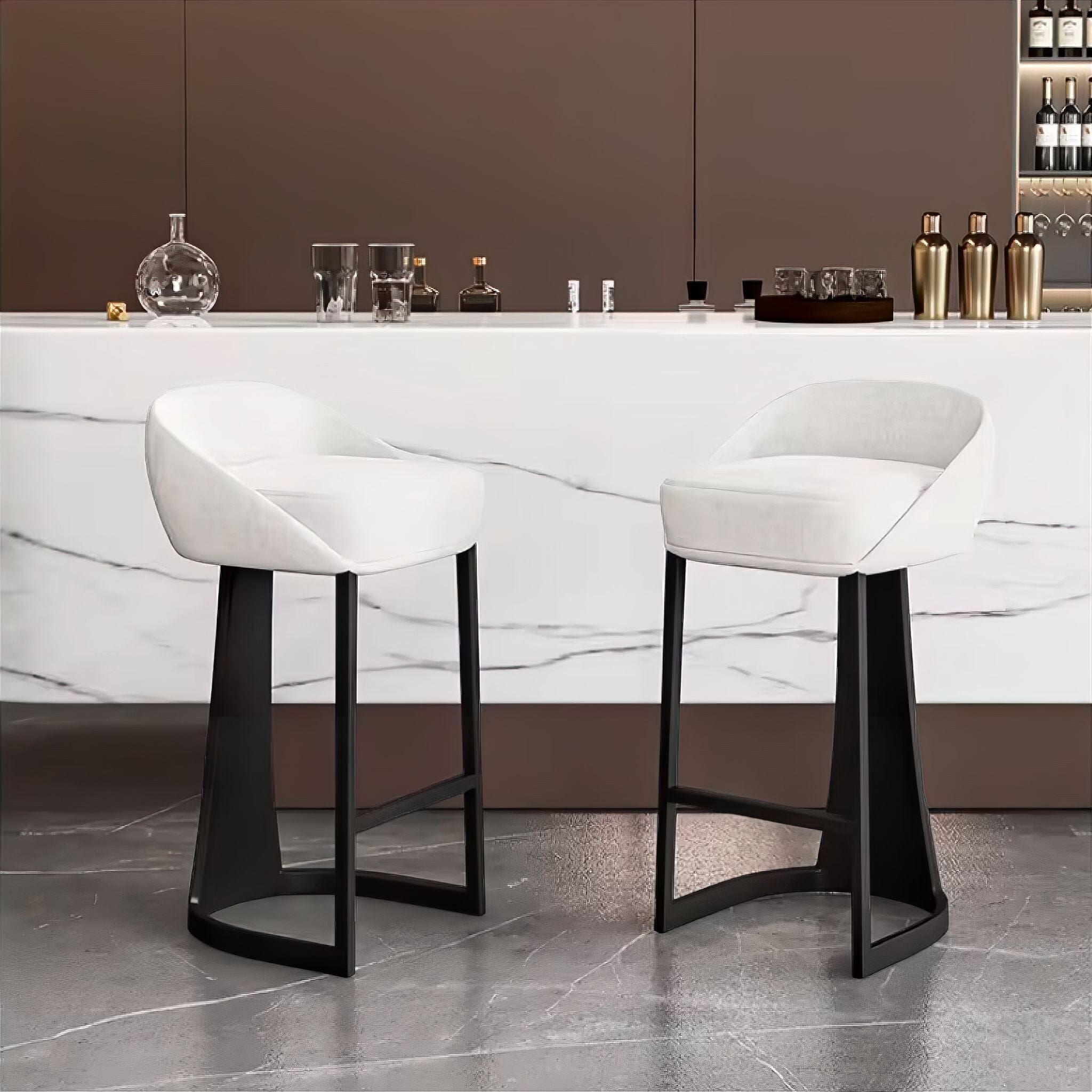 Esmeralda Bar Stool Snow White 65cm 