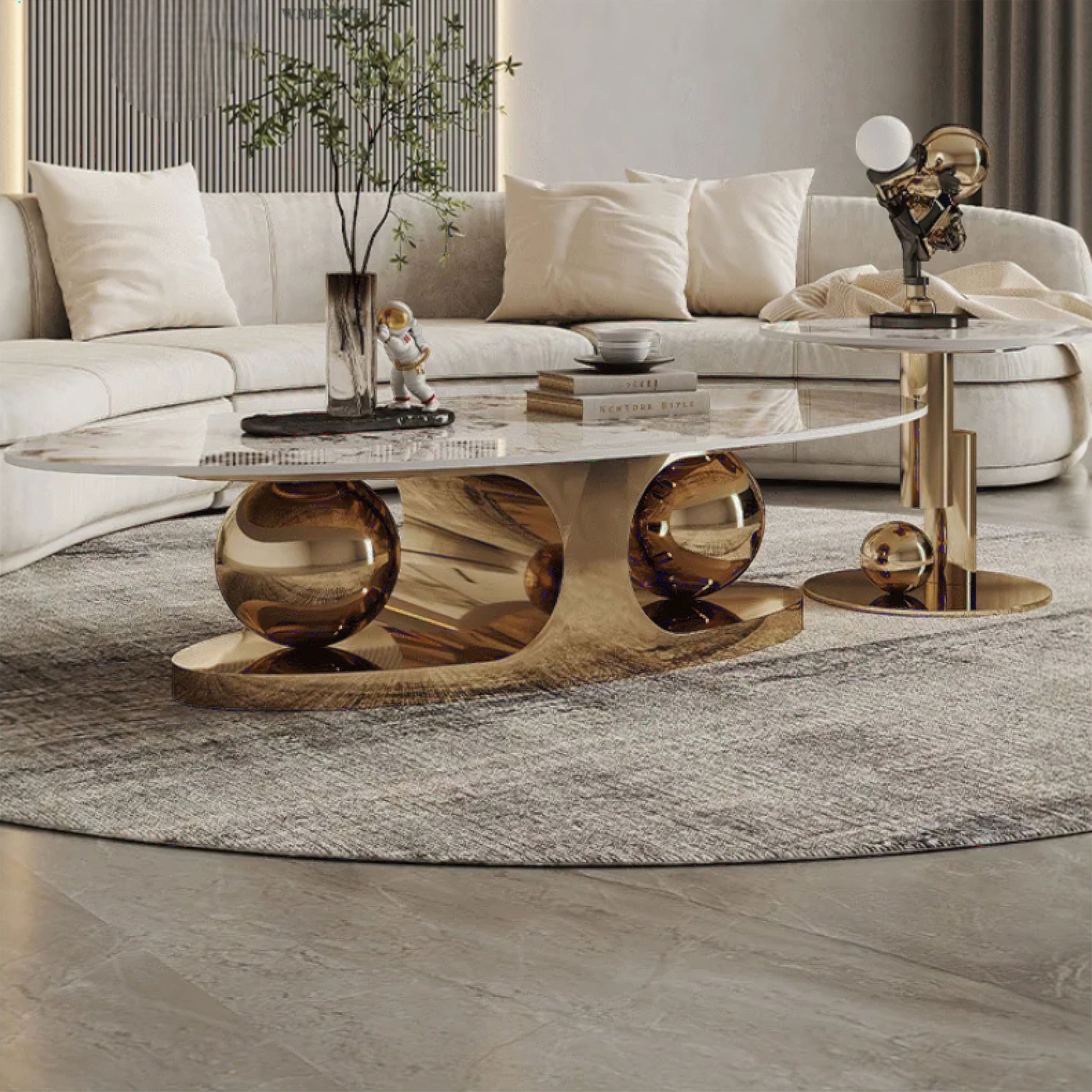 Filippo Coffee Table 120cm (table only) Gold 