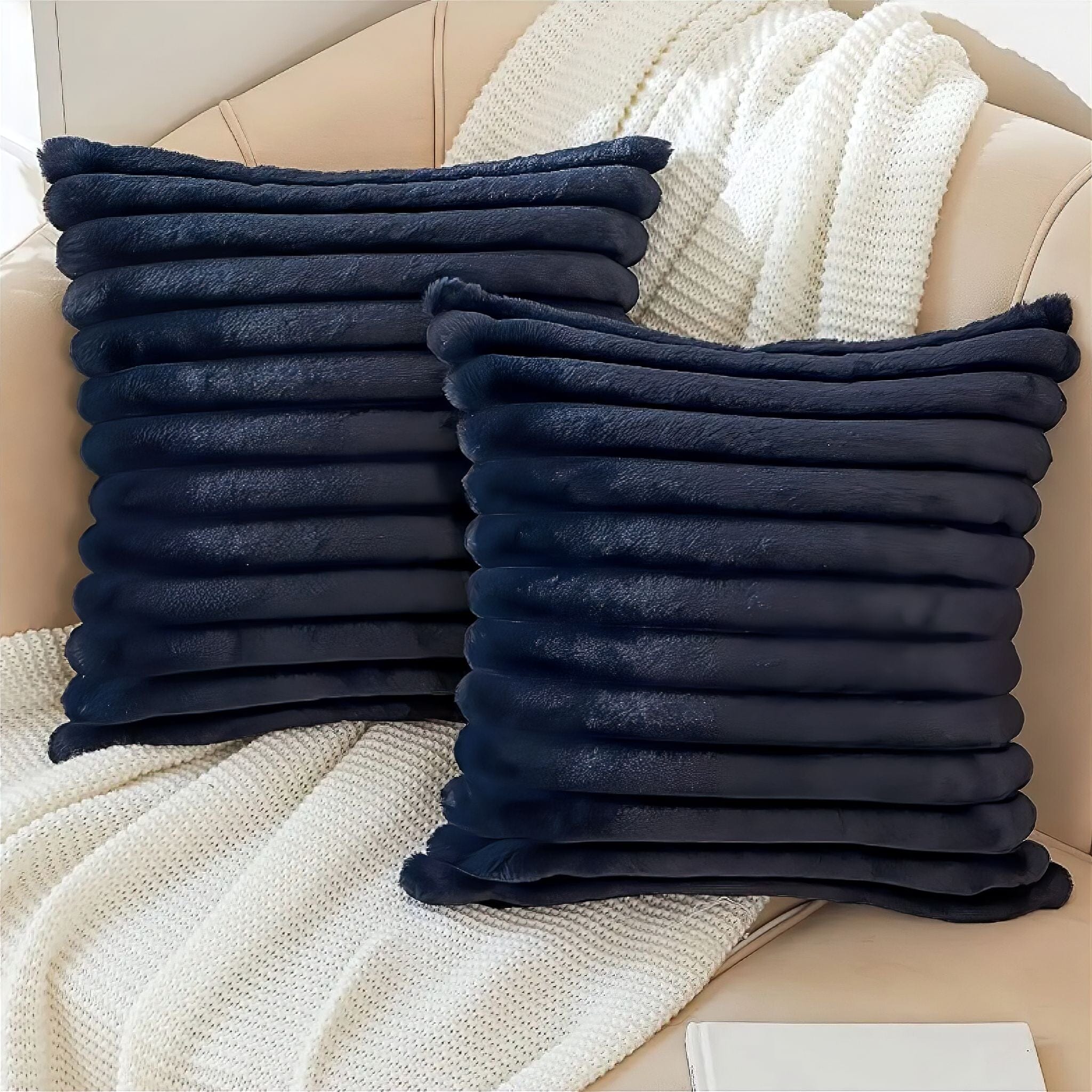 Flavie Cushion Cover Navy 50 x 30cm 