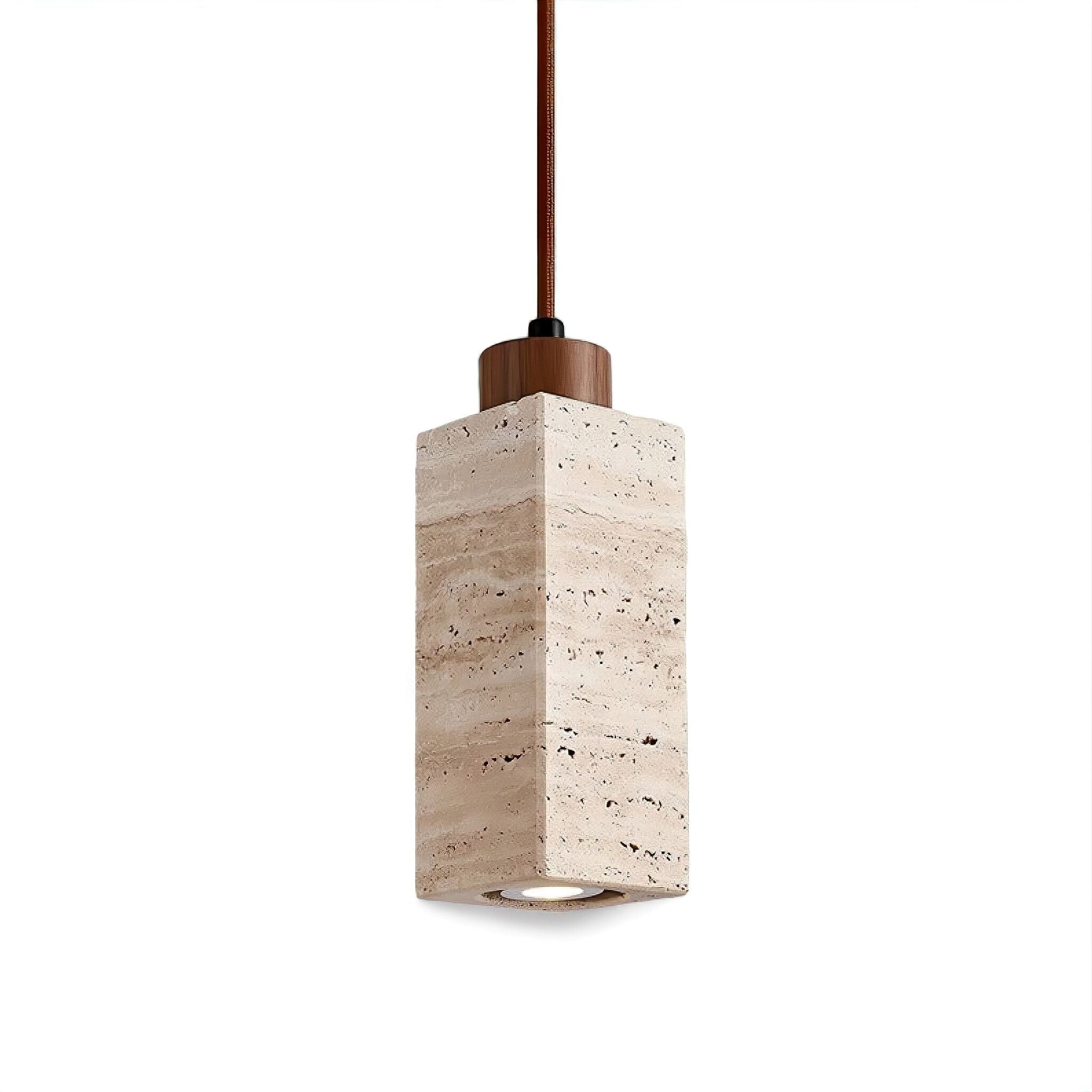 Galatea Travertine Pendant Lamp Rectangle 