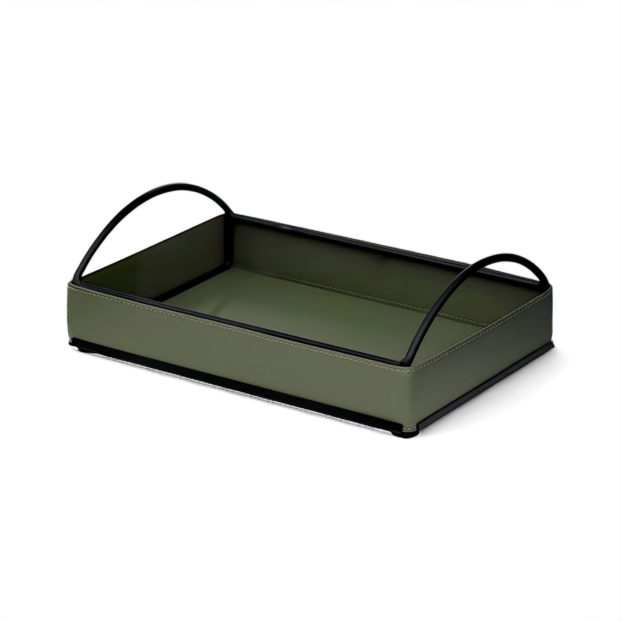 Gaspard Leather Tray Green 