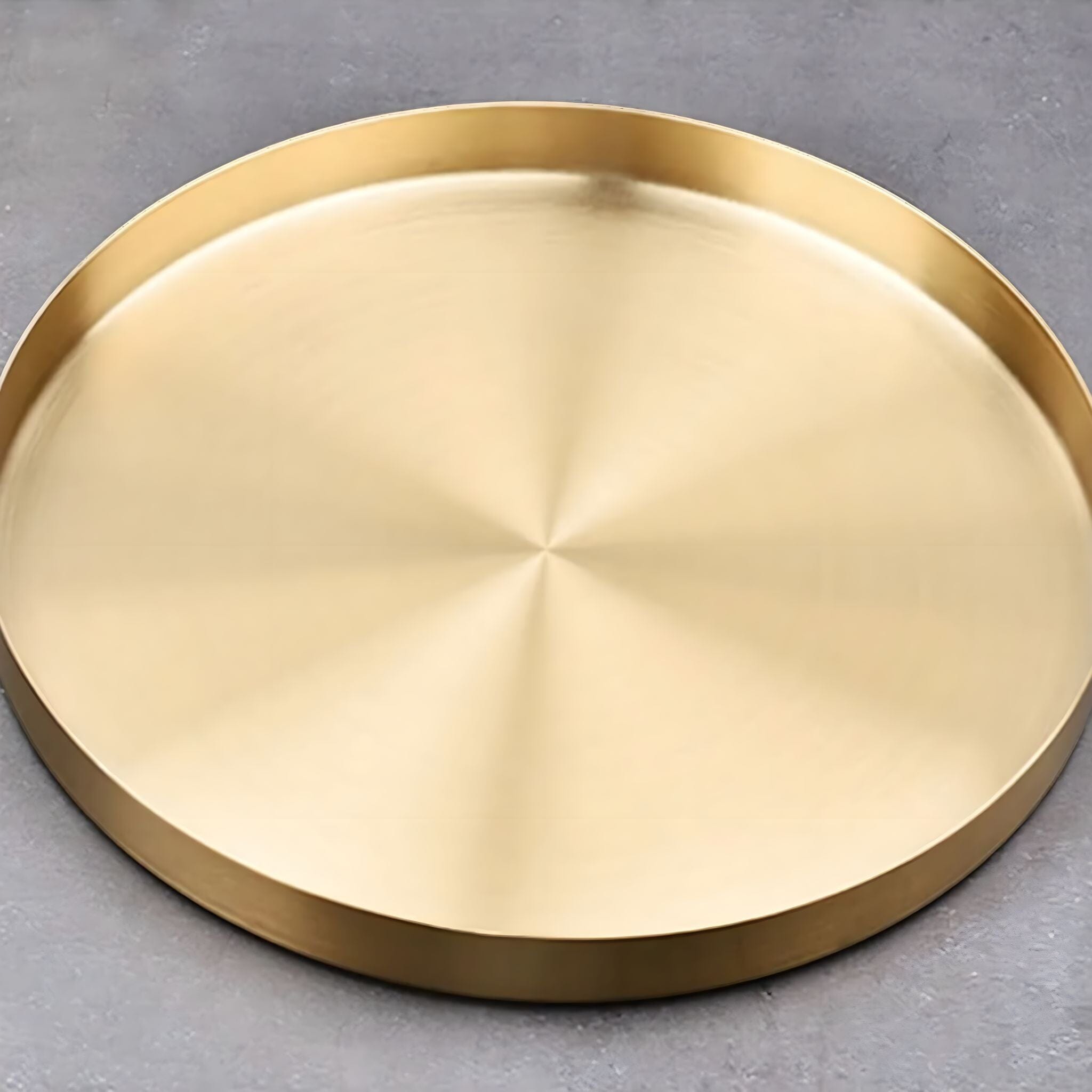 Golden Round Organiser Tray Kitchen & Dining 30cm Gold 