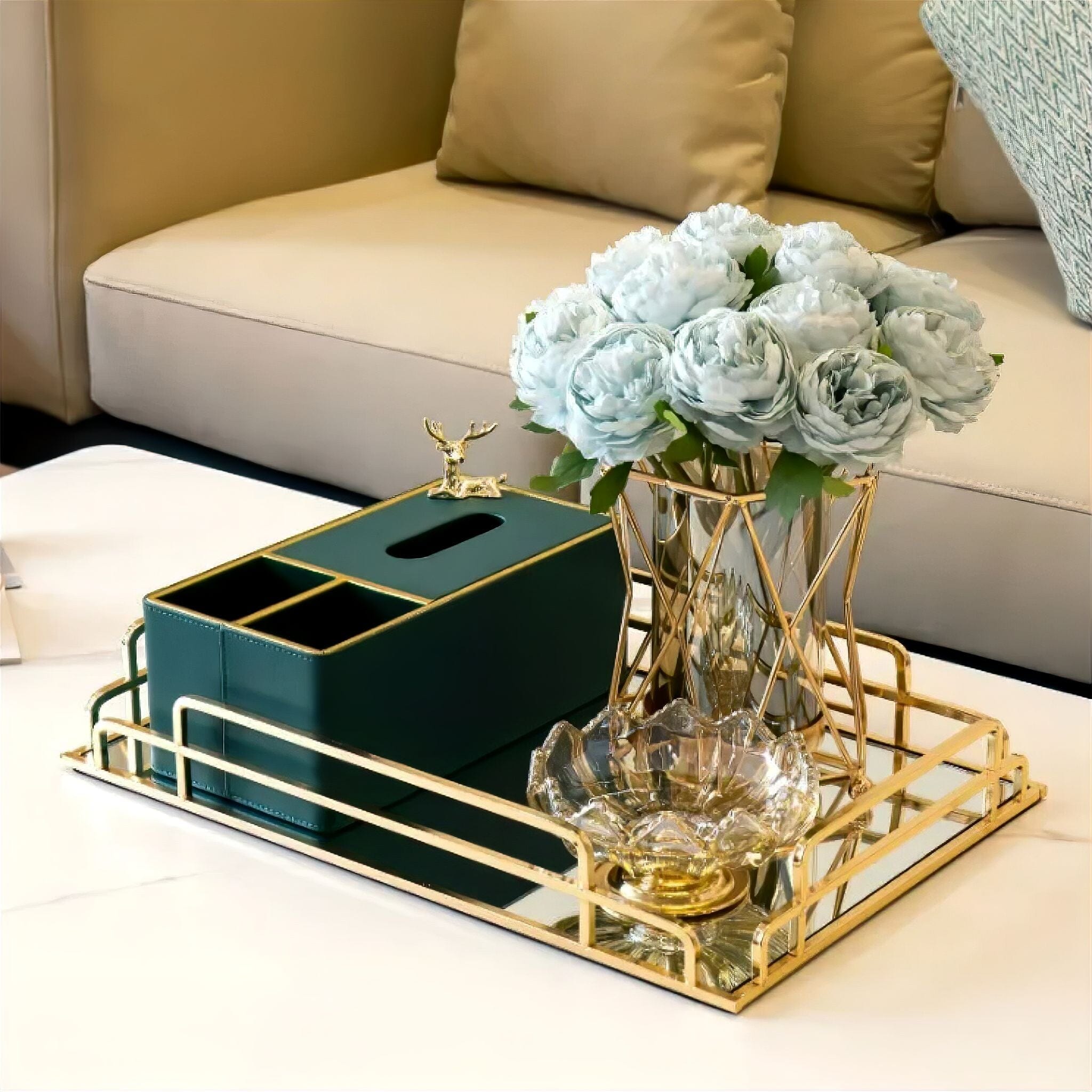 Golden Serving Tray Decorative Trays 