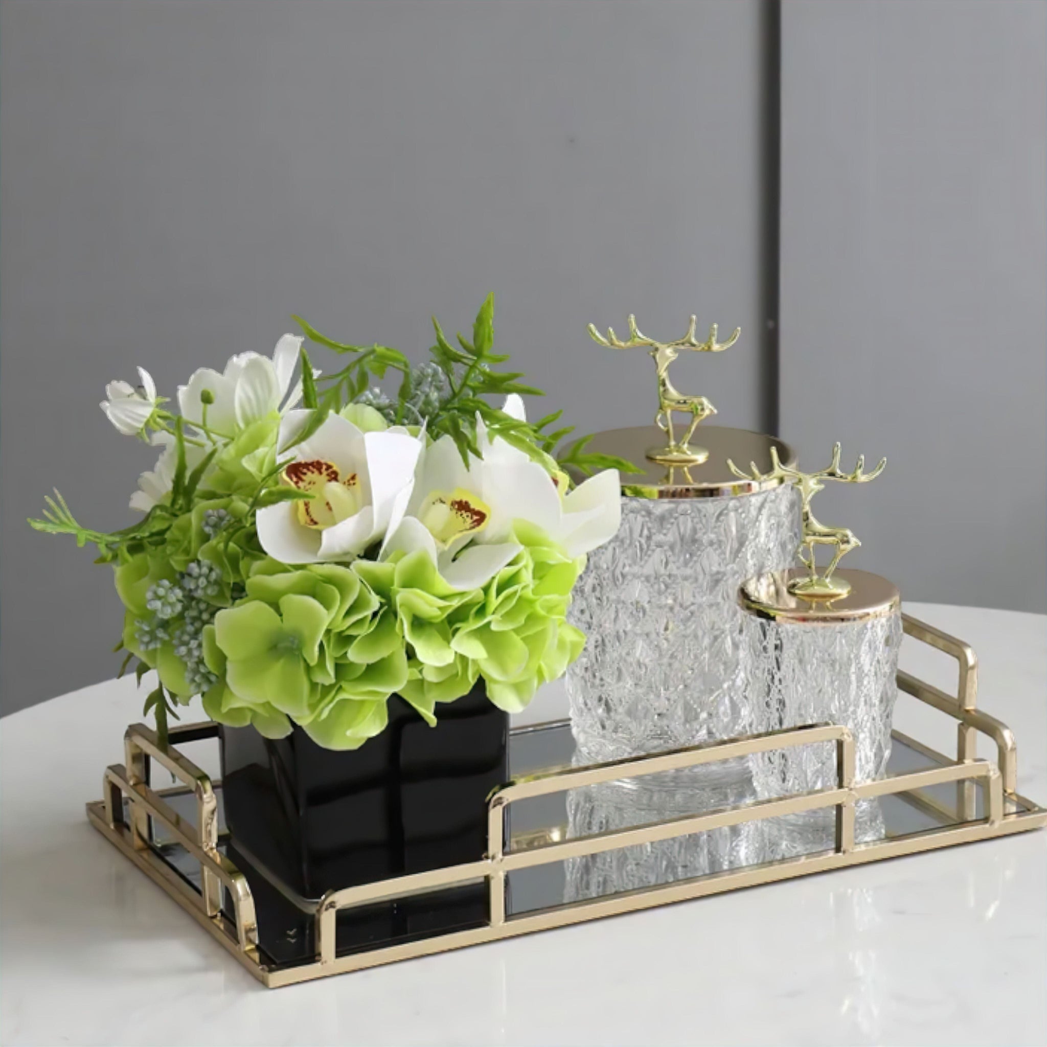 Golden Serving Tray Decorative Trays 