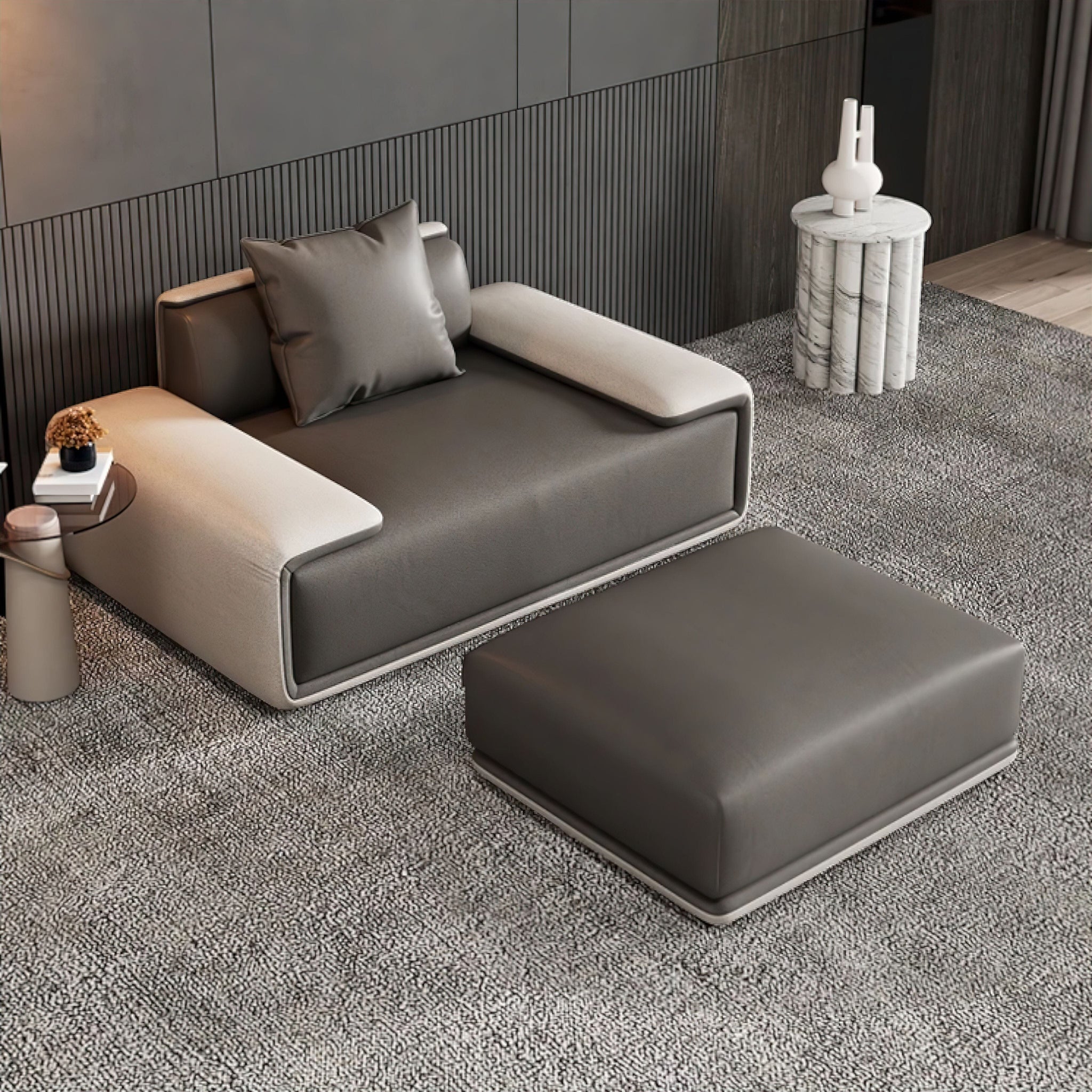 Heloise Sofa Collection Sofas Dusty Grey + Ivory 120cm 