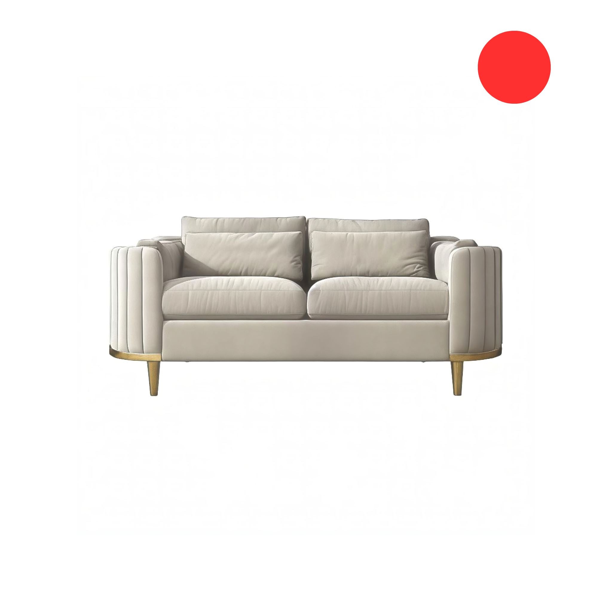 Henri Sofa Collection Sofa Double Seat Red 