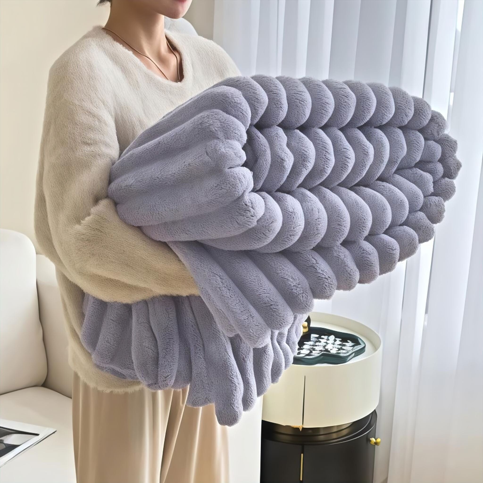 Jacques Blanket Fur Blanket Lavender 120 x 200cm 