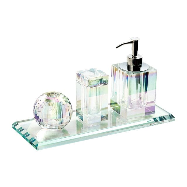 Juiletta Crystal Glass Bathroom Accessories Set Bathroom Accessories 2 