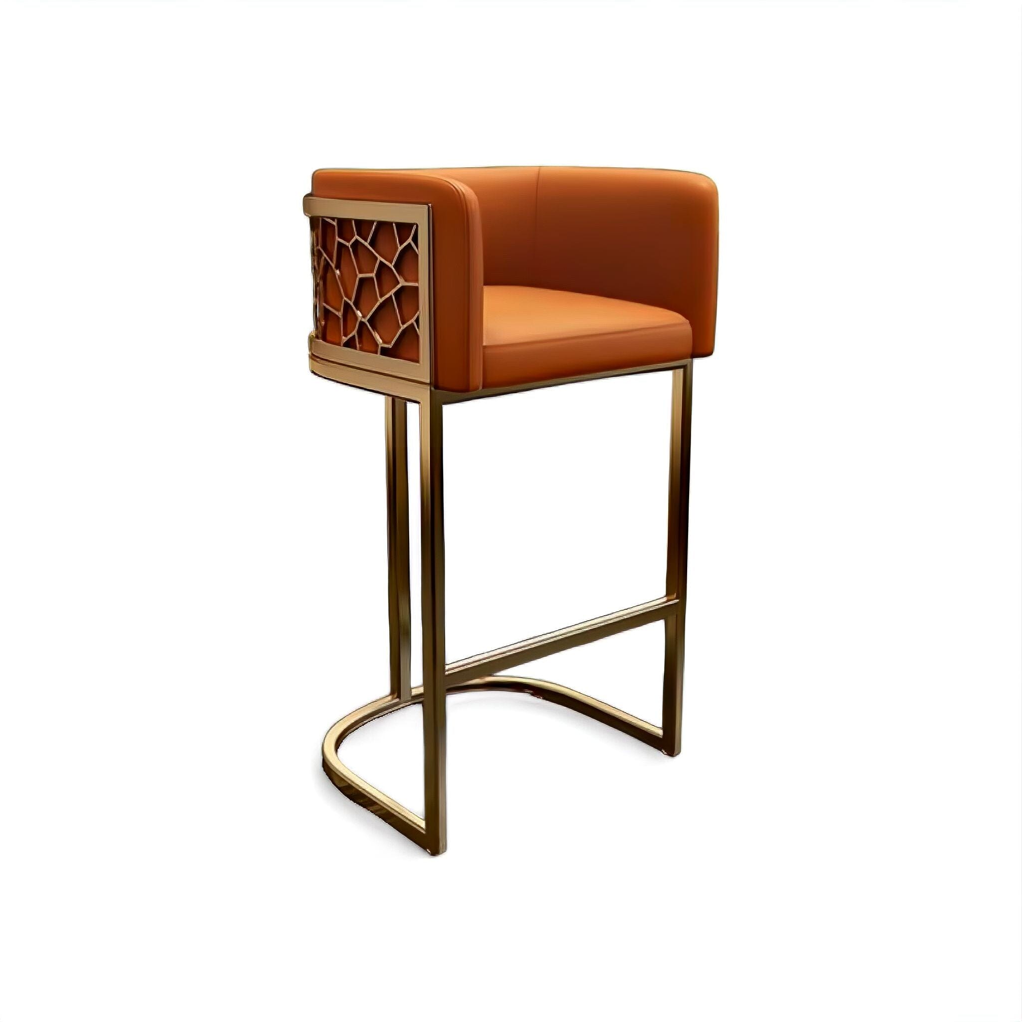 Laure Bar Stool Orange 65cm 