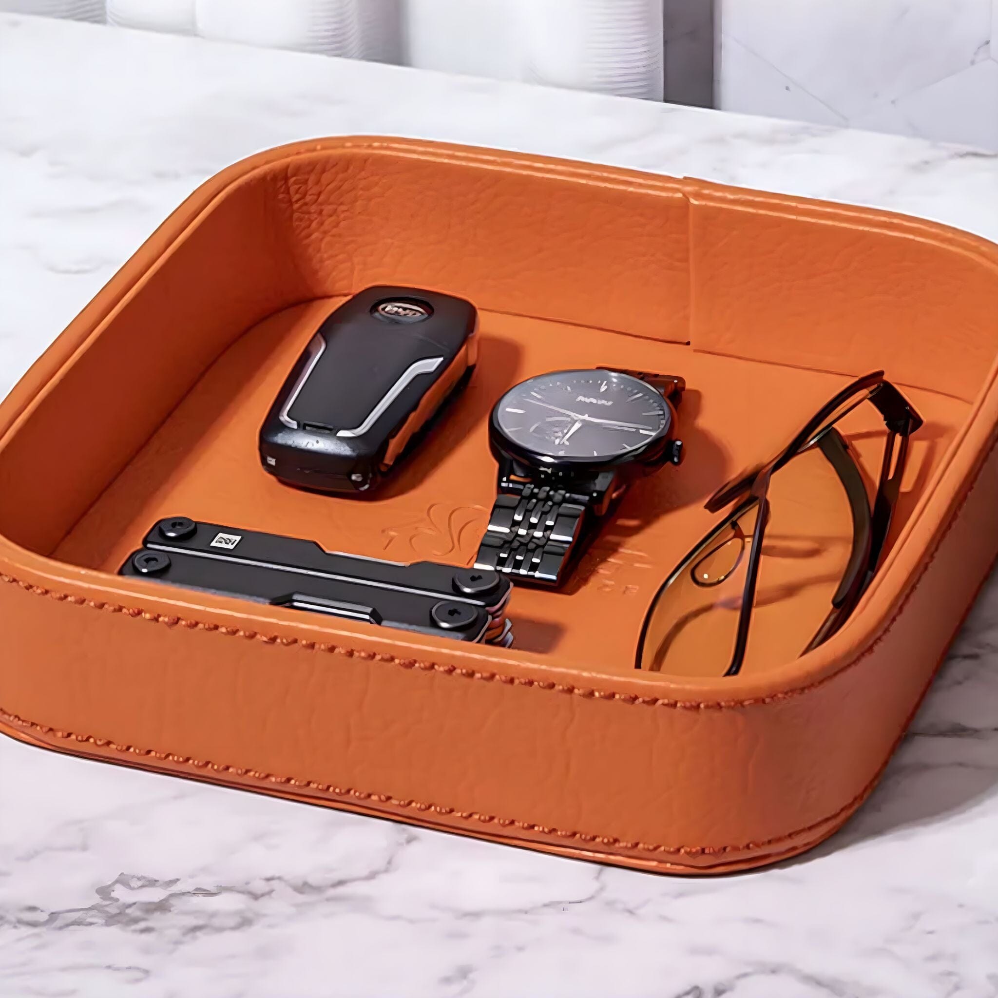 Leather Luxe Organiser Decorative Trays 