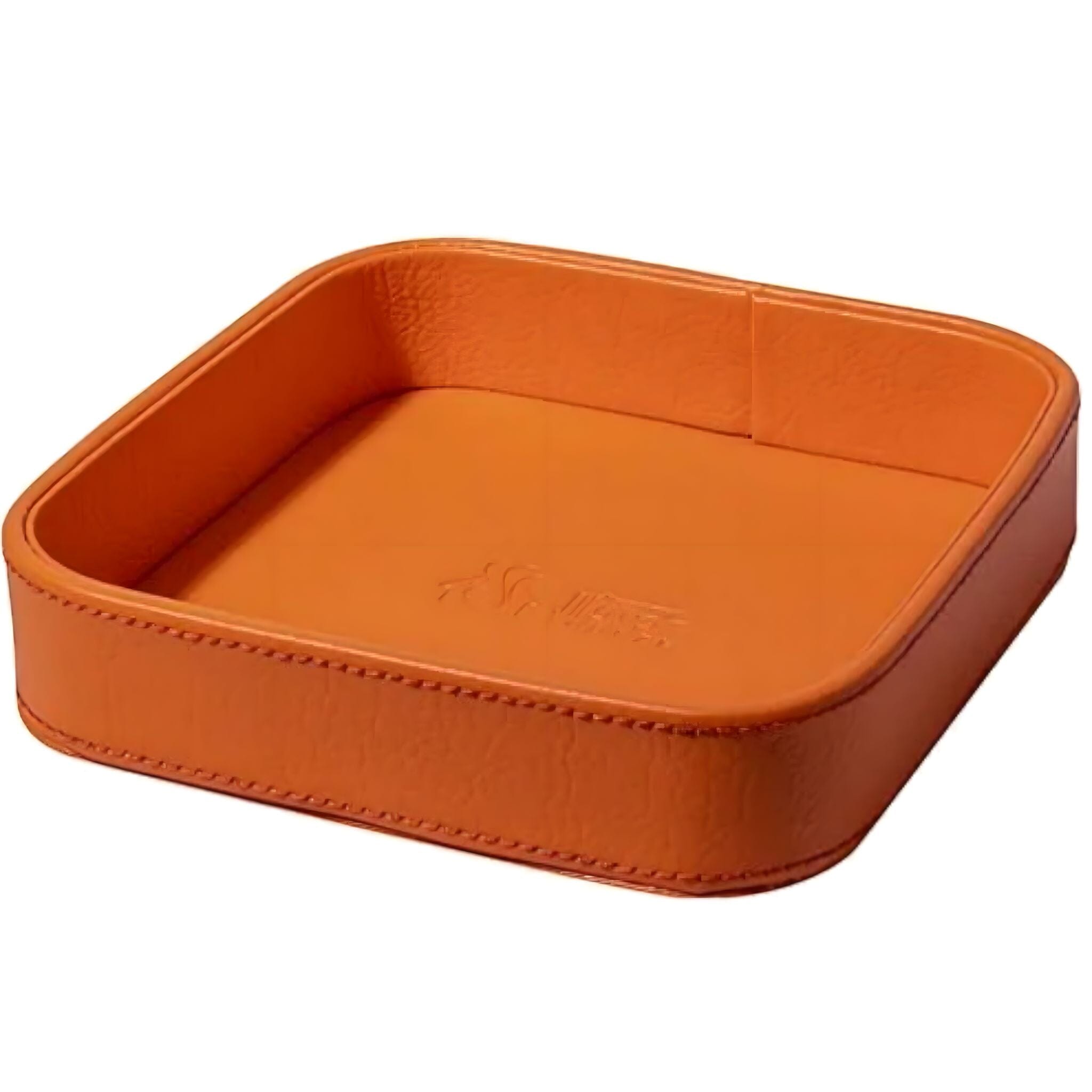 Leather Luxe Organiser Decorative Trays Orange 