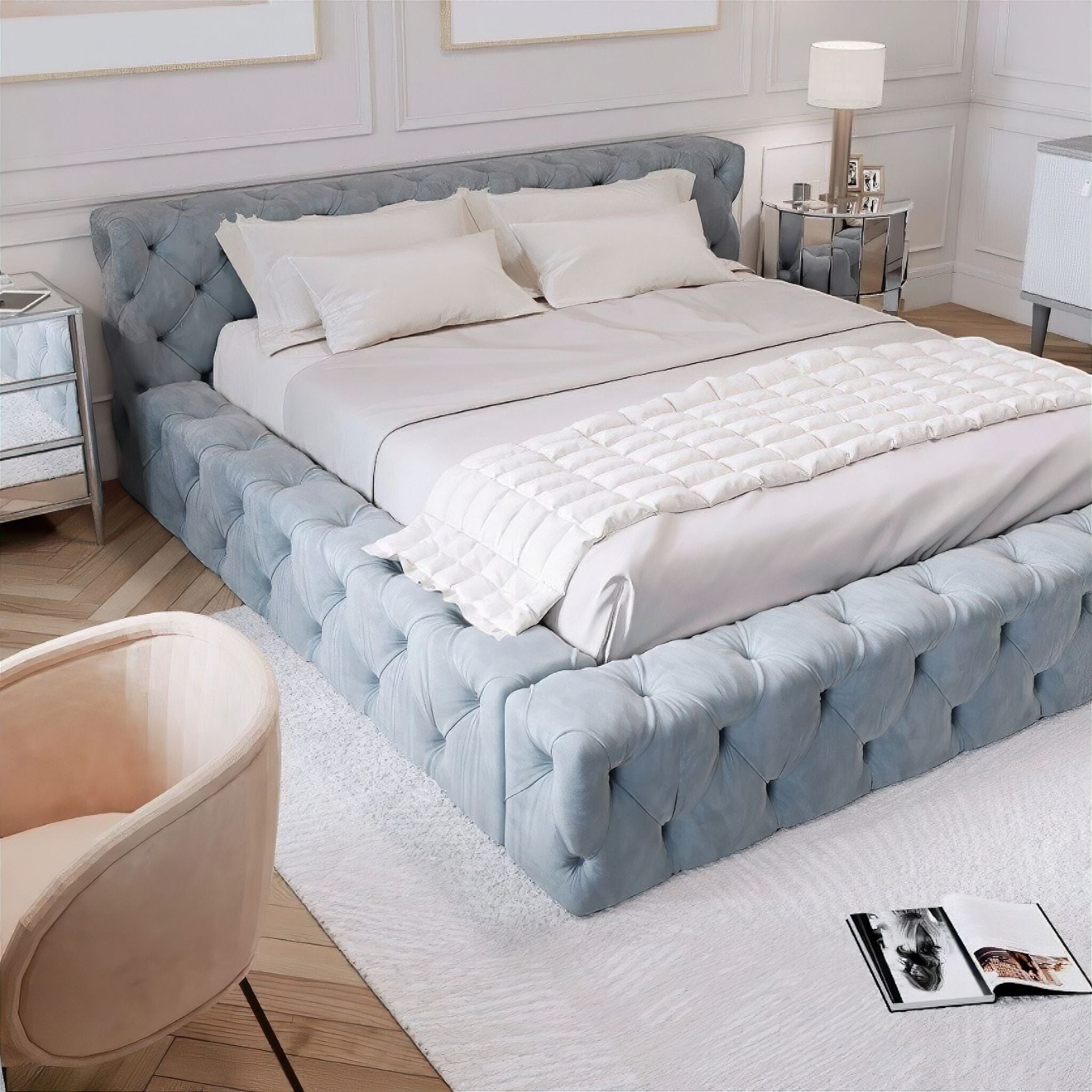 Lucas Bed Baby Blue 150cm 