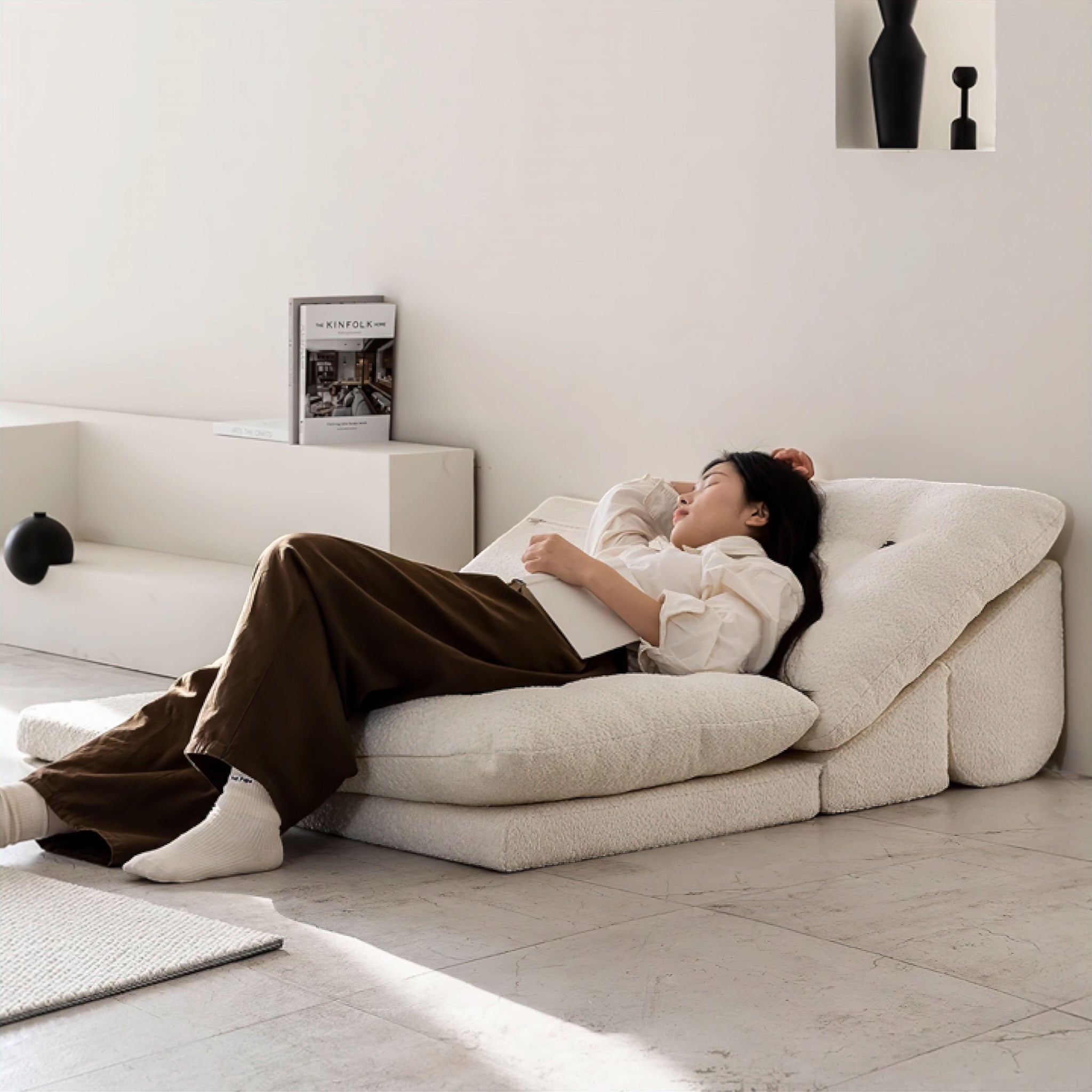 Manon Low Lounger Sofa Sofa Off White Single Seater Module 
