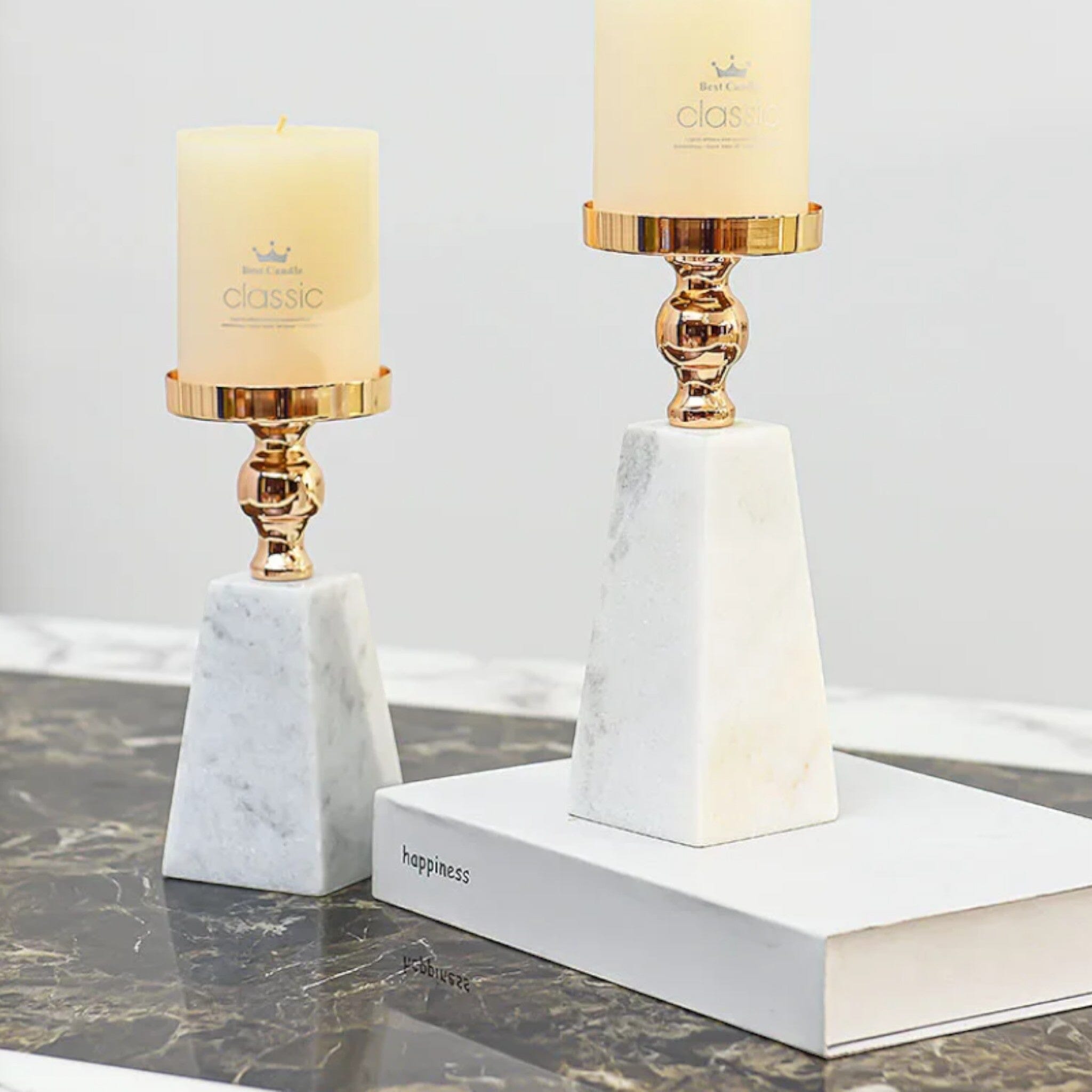 Marble Whisper Candle Holder 