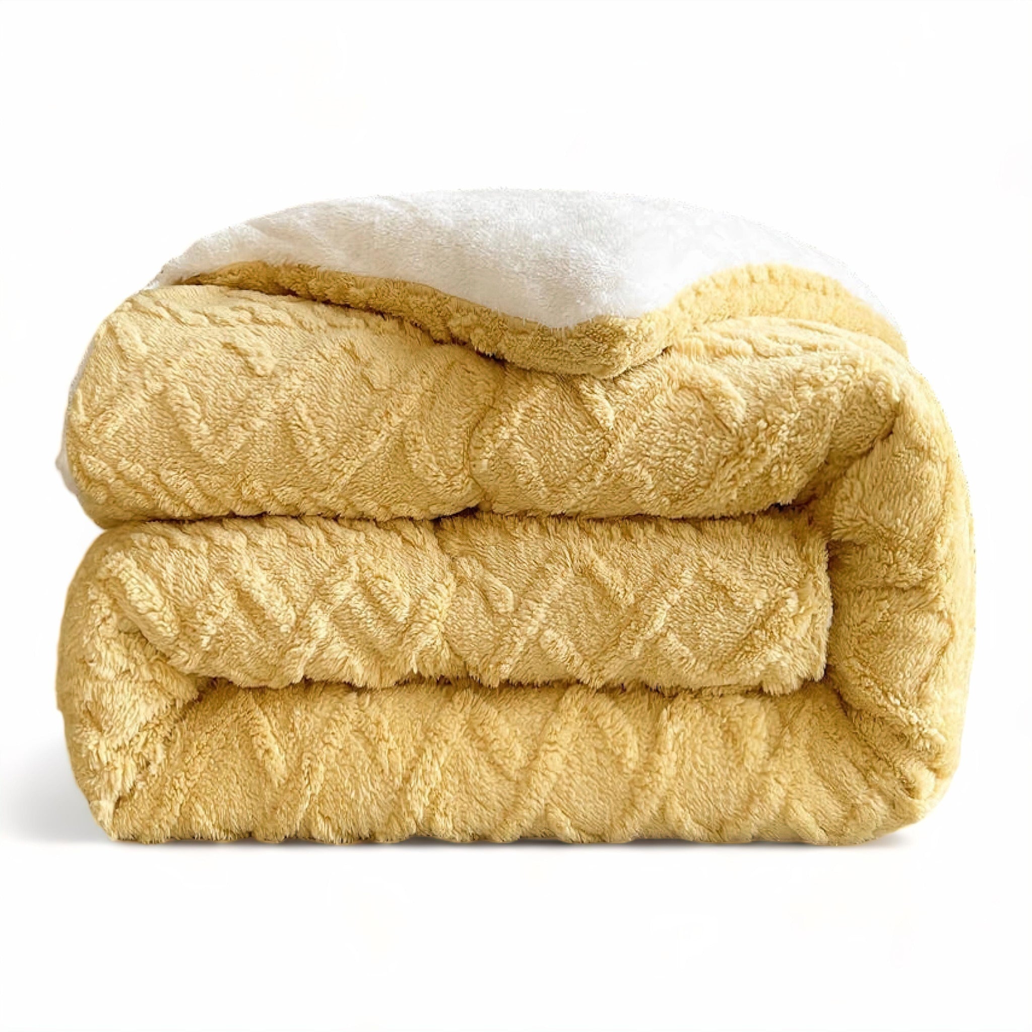Marcella Ultra Thick Blanket Yellow 150 x 200cm (2kg) 