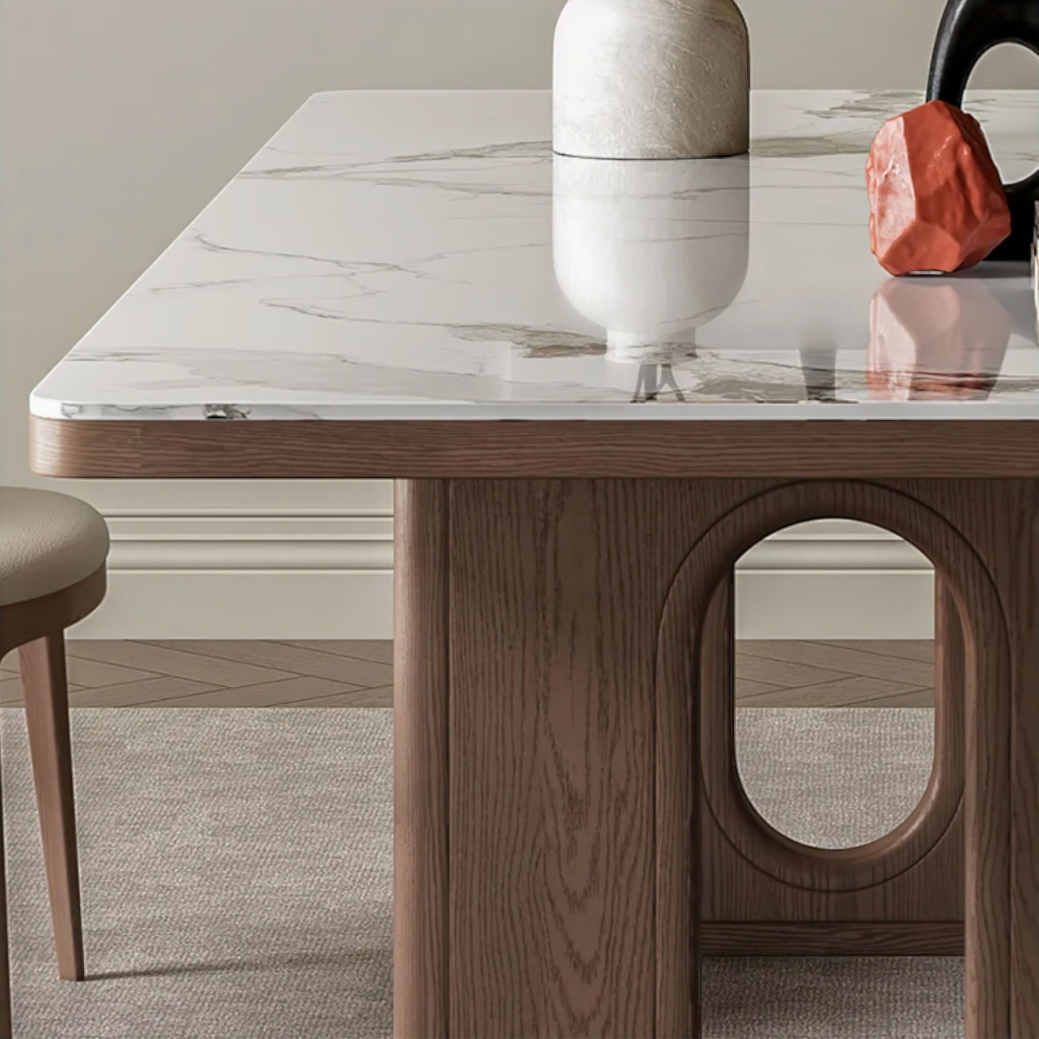 Monica Dining Table (redo description, find out what wood is used and what material is used for the countertop) ) 