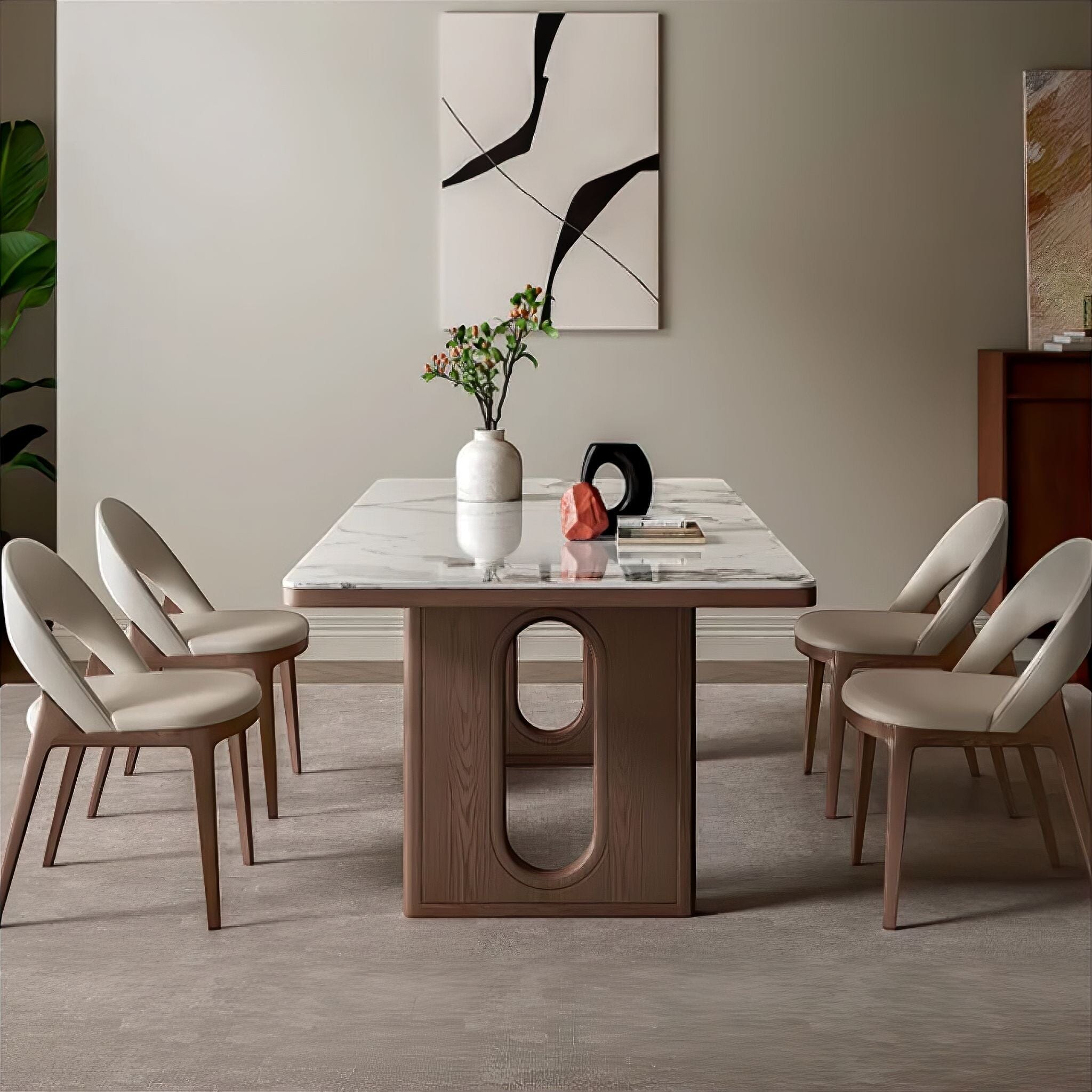 Monica Dining Table (redo description, find out what wood is used and what material is used for the countertop) ) 