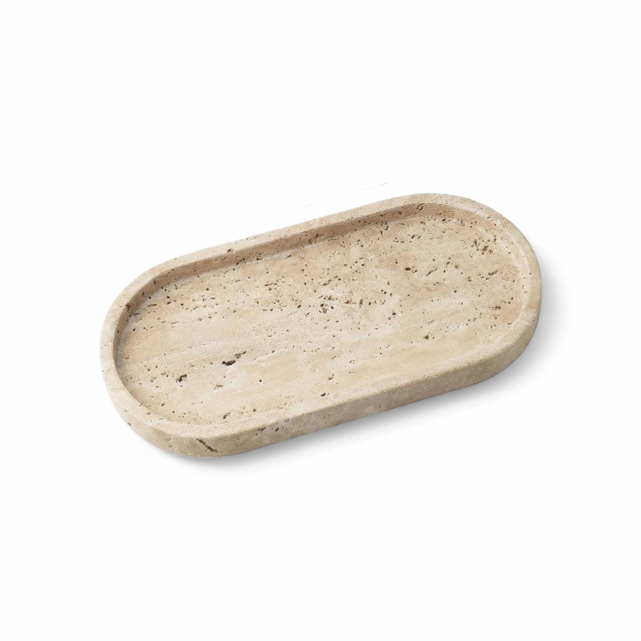 Natural Elegance Tray Collection Travertine L - Oval 