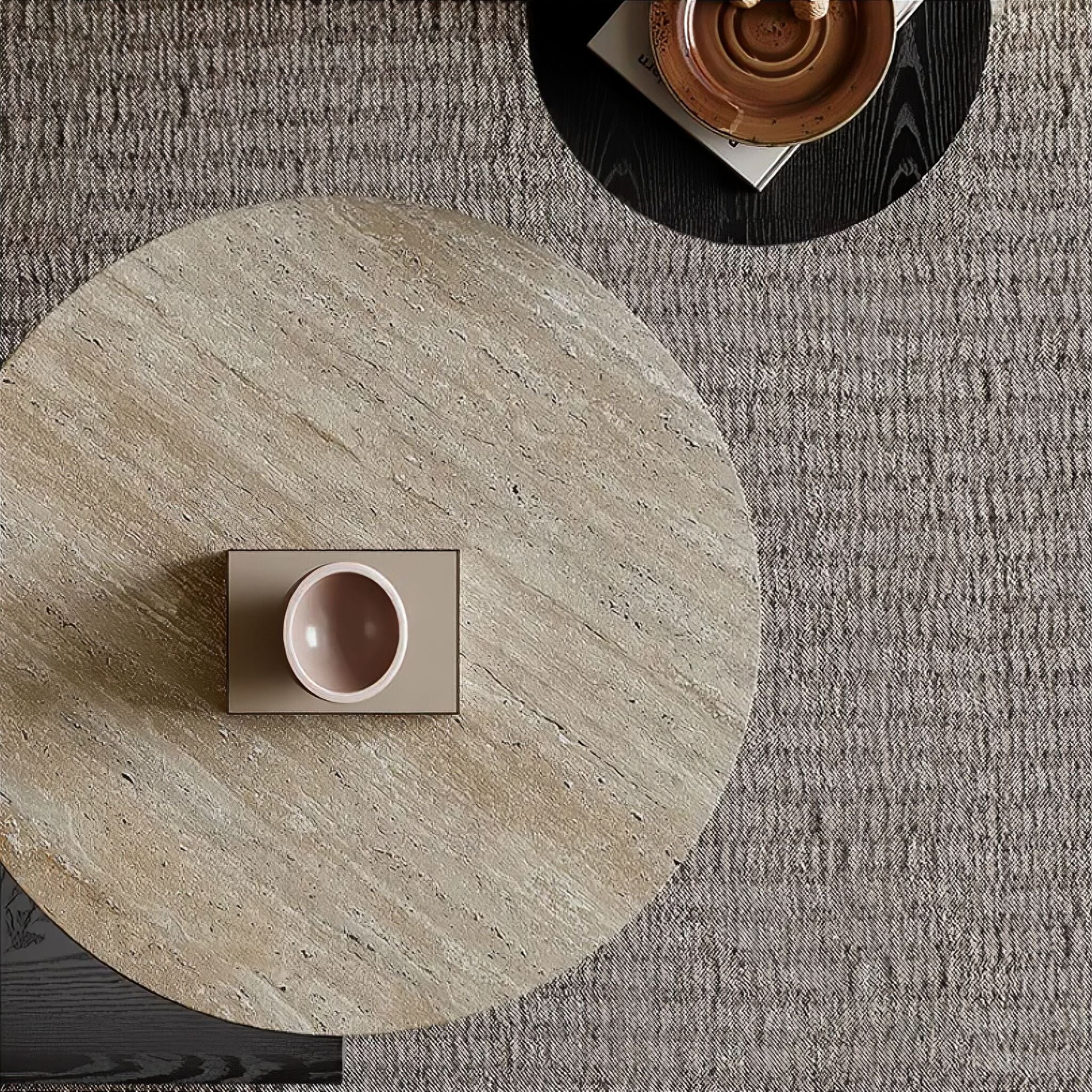 Oraine Travertine Coffee Table Set 