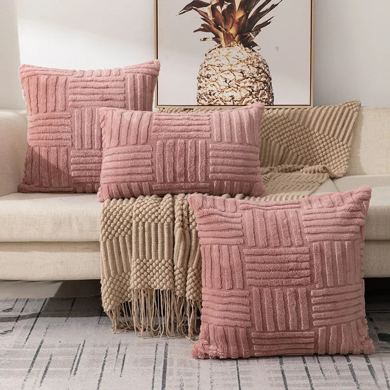 Plush Paradise Cushion Cover Dark Pink 30cm L x 50cm H 