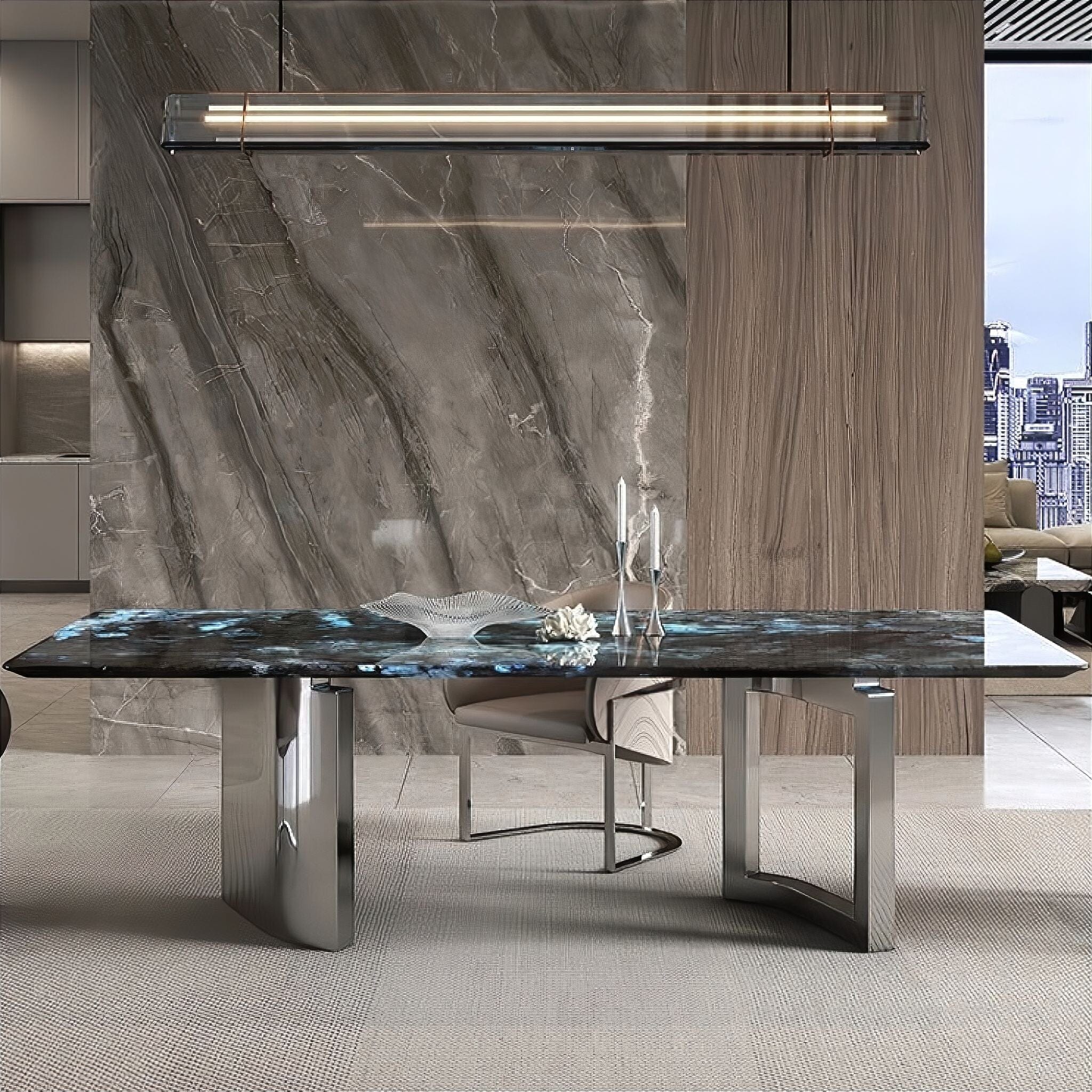 Quitterie Marble Dining Table 160cm 