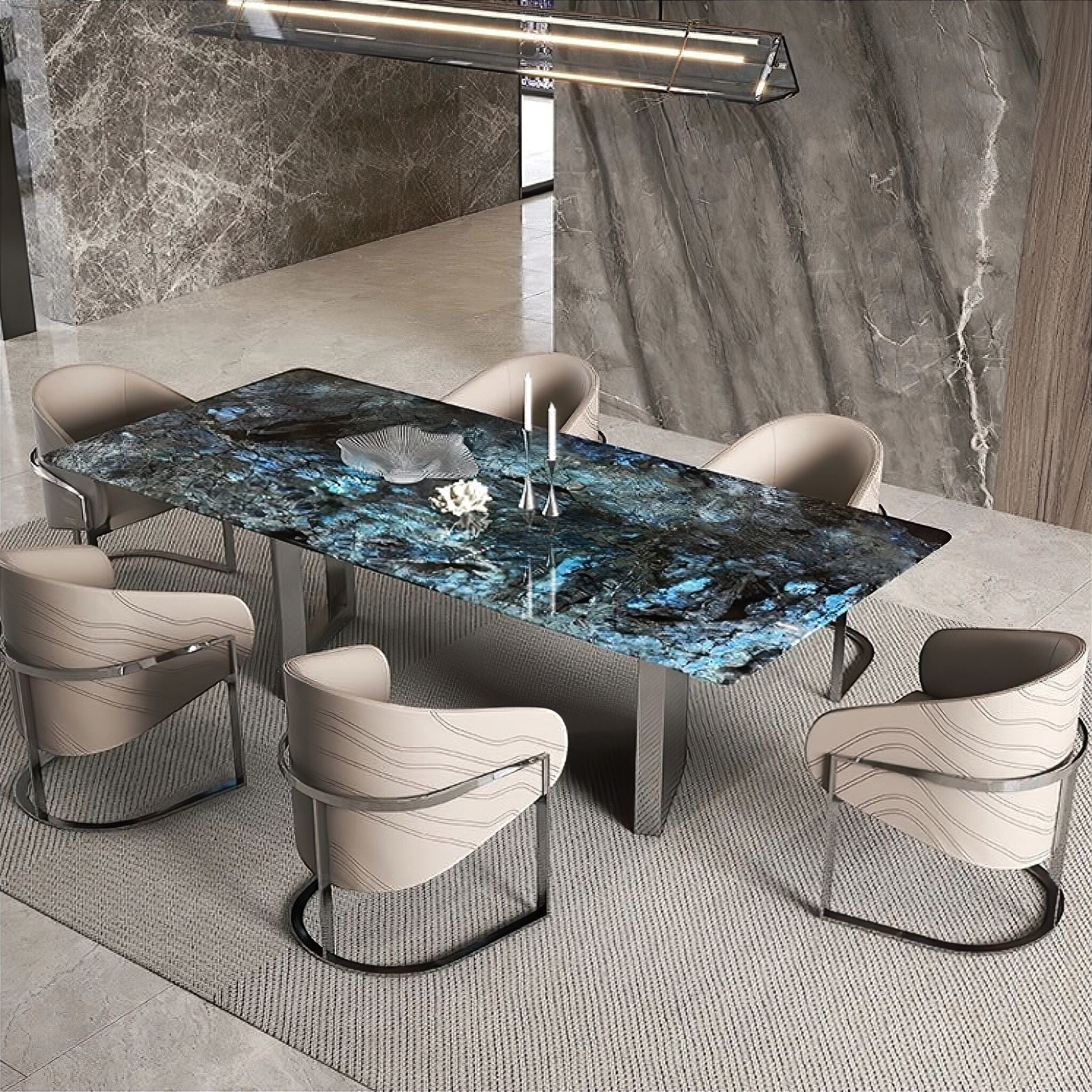 Quitterie Marble Dining Table 