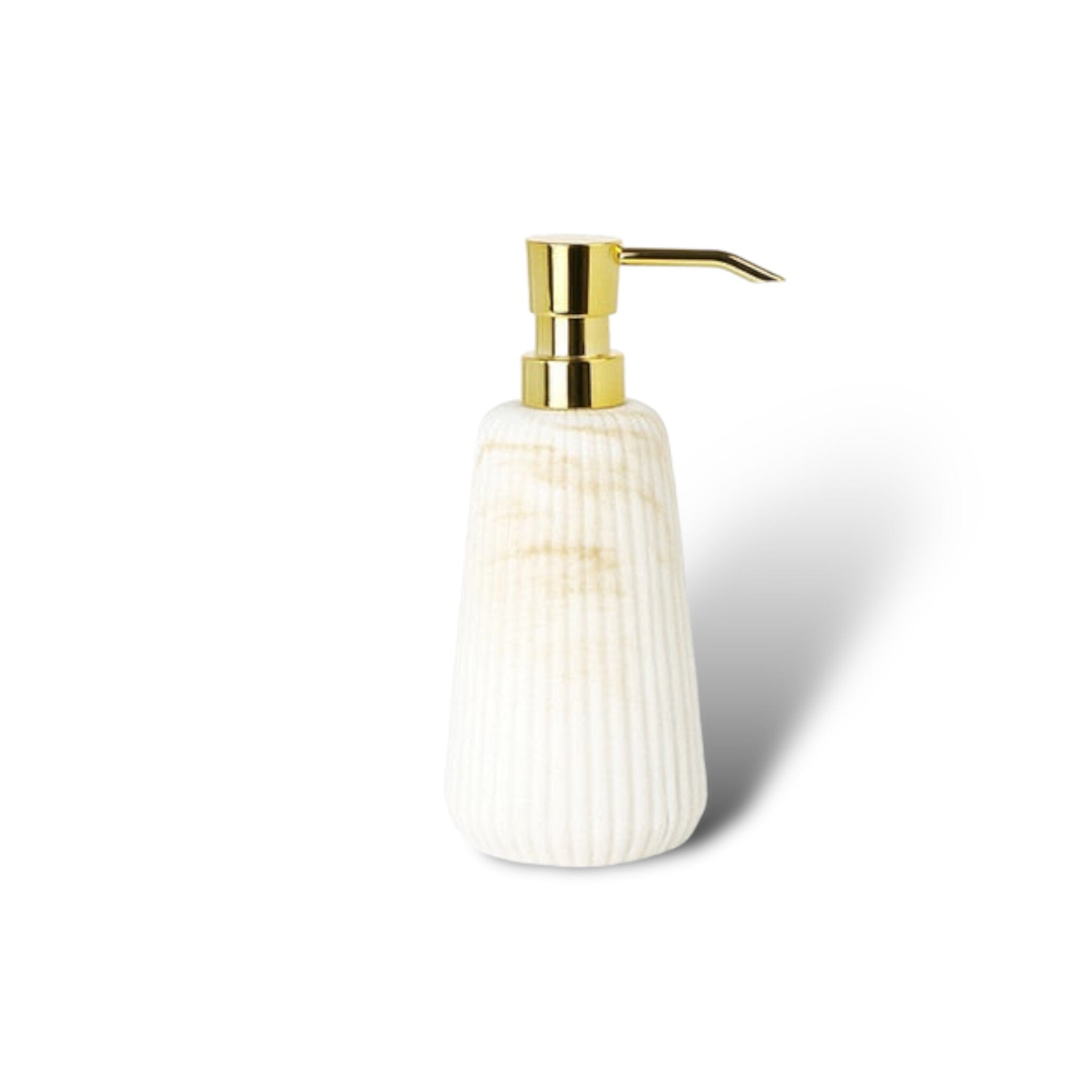 Raine Bathroom Accessories Bathroom Accessories White & Gold Soap Dispenser 