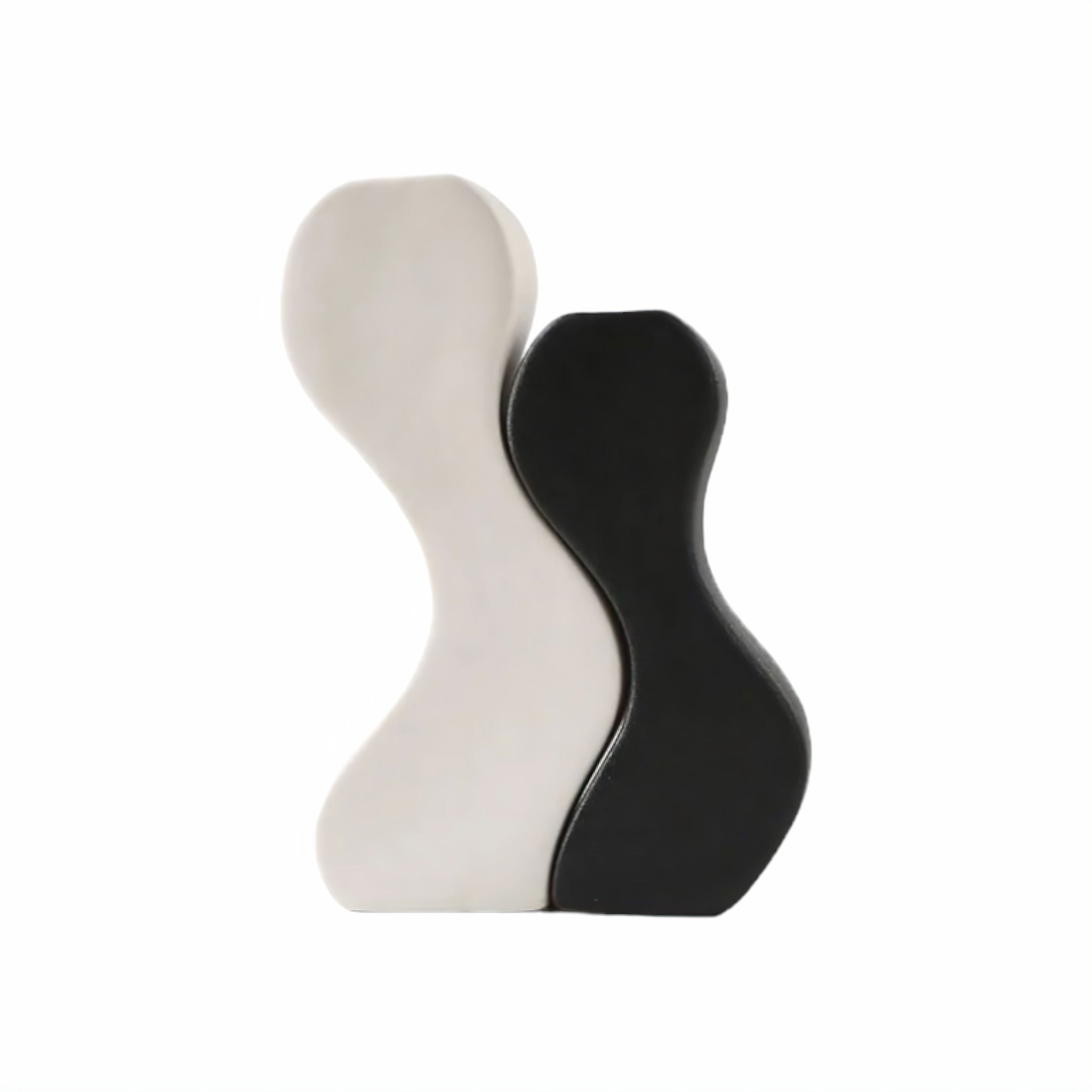 Roberta Ceramic Vase Decor Black + White Set 