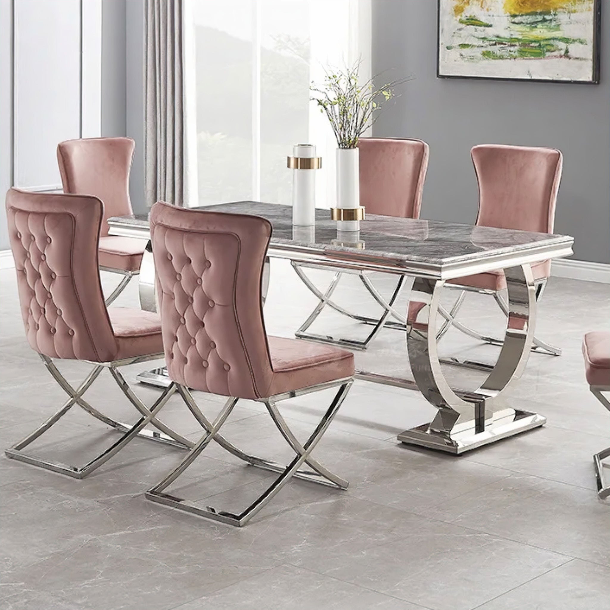 Sabine Dining Chairs Chair Pink 