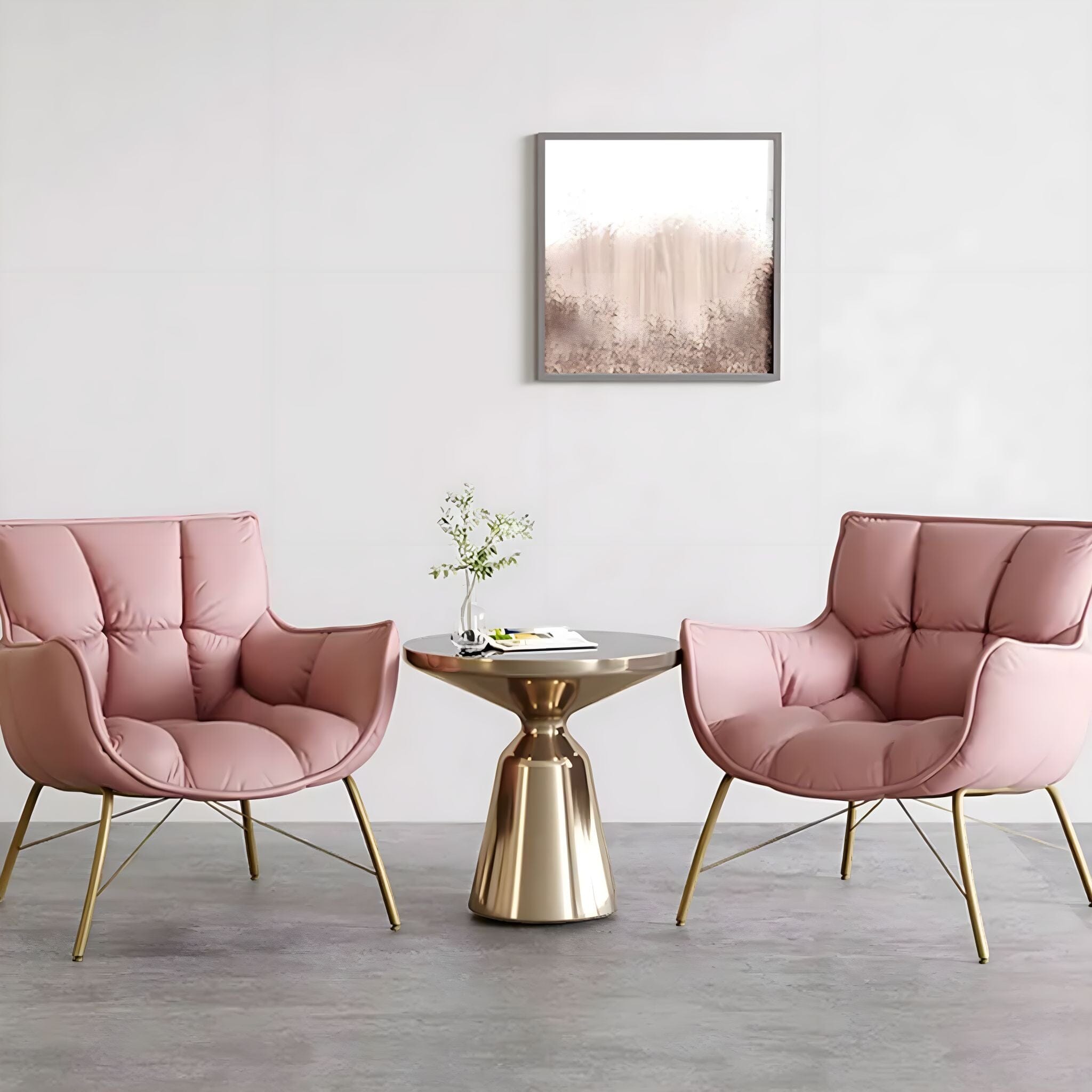Sabine Occasional Chair Chair Pink + Gold 