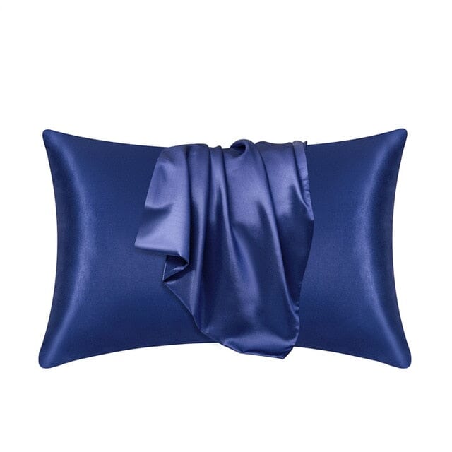 Satin Pillow Case Pillow Case Navy Blue 51cm x 66cm 
