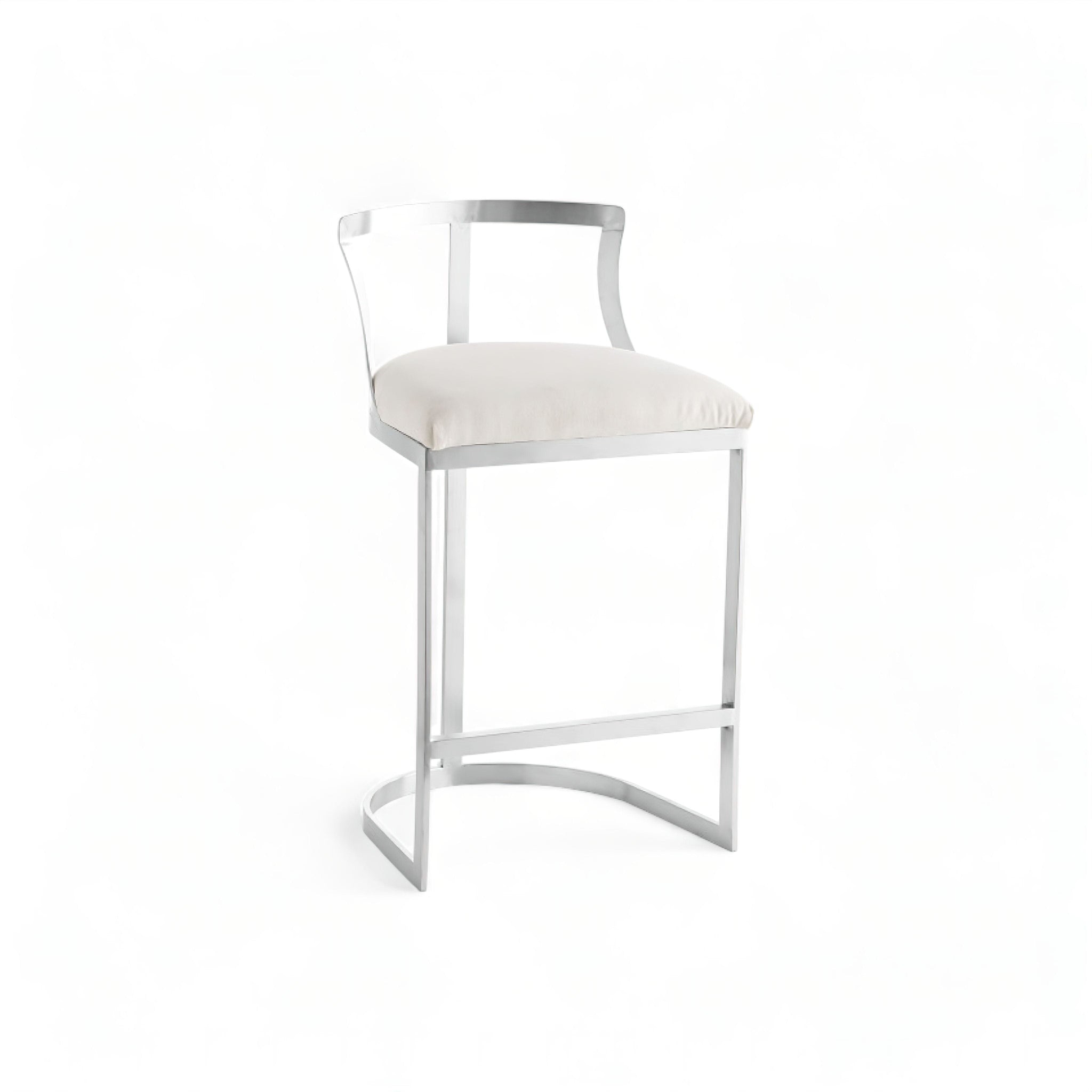 Serena Bar Stool Silver 65cm 