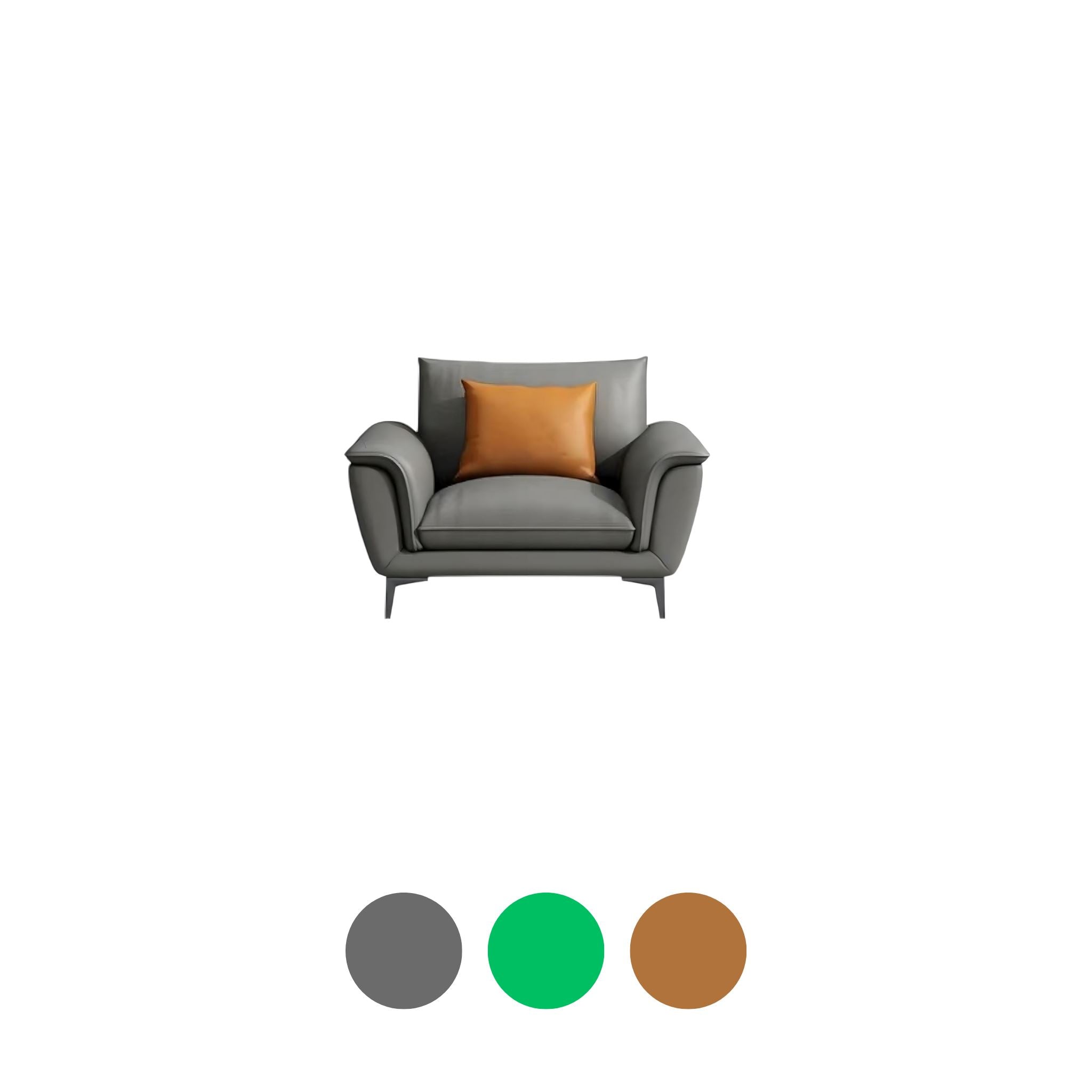 Solange Sofa Sofas Charcoal Grey 105cm 